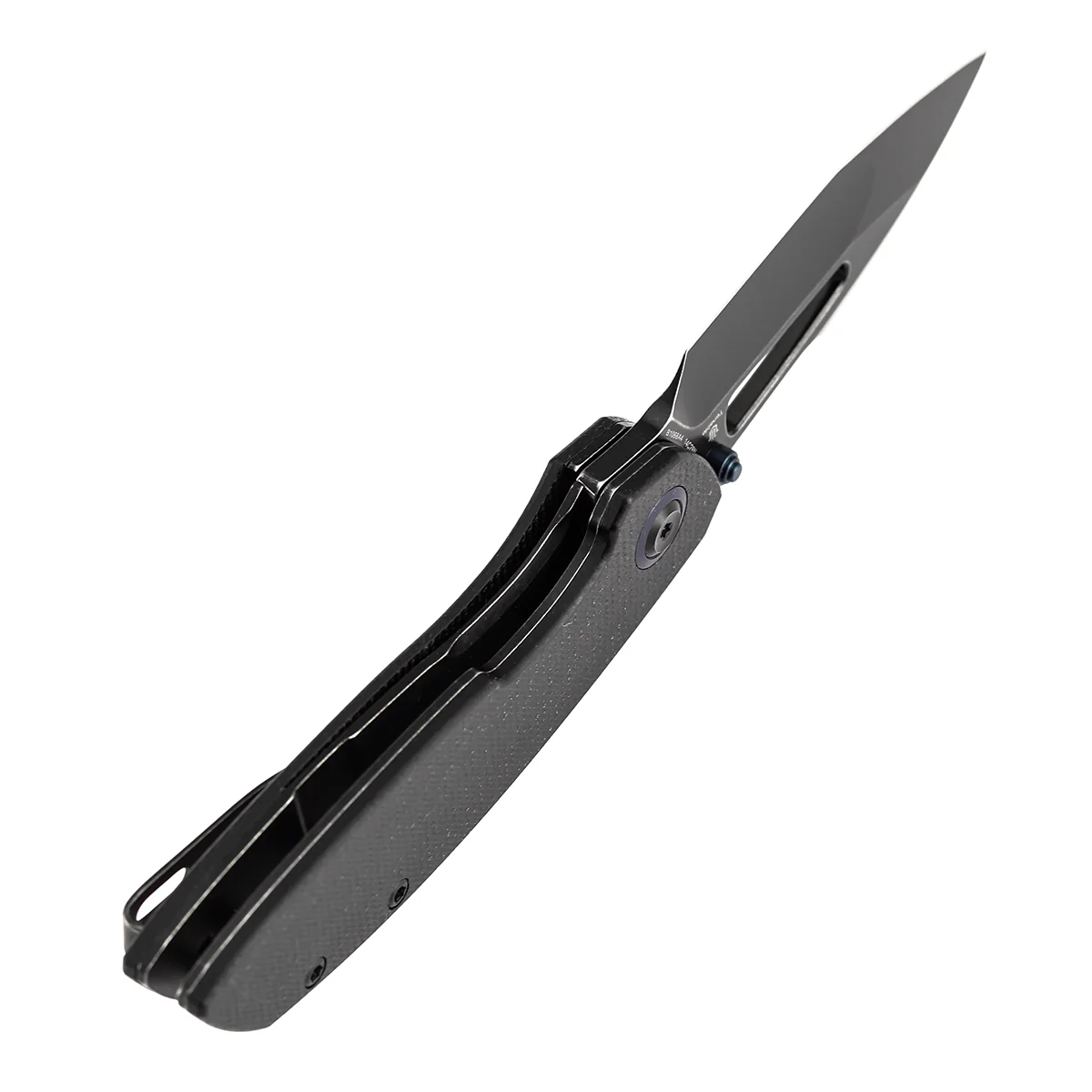 Tenable Link Folding Knife | 3.0" Blackwash 14C28N Blade | Black Micarta Handle| Triple Stripe Knives Design | B1068A4 - Image 4