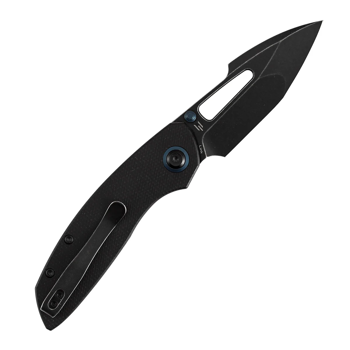 Tenable Link Folding Knife | 3.0" Blackwash 14C28N Blade | Black Micarta Handle| Triple Stripe Knives Design | B1068A4 - Image 8