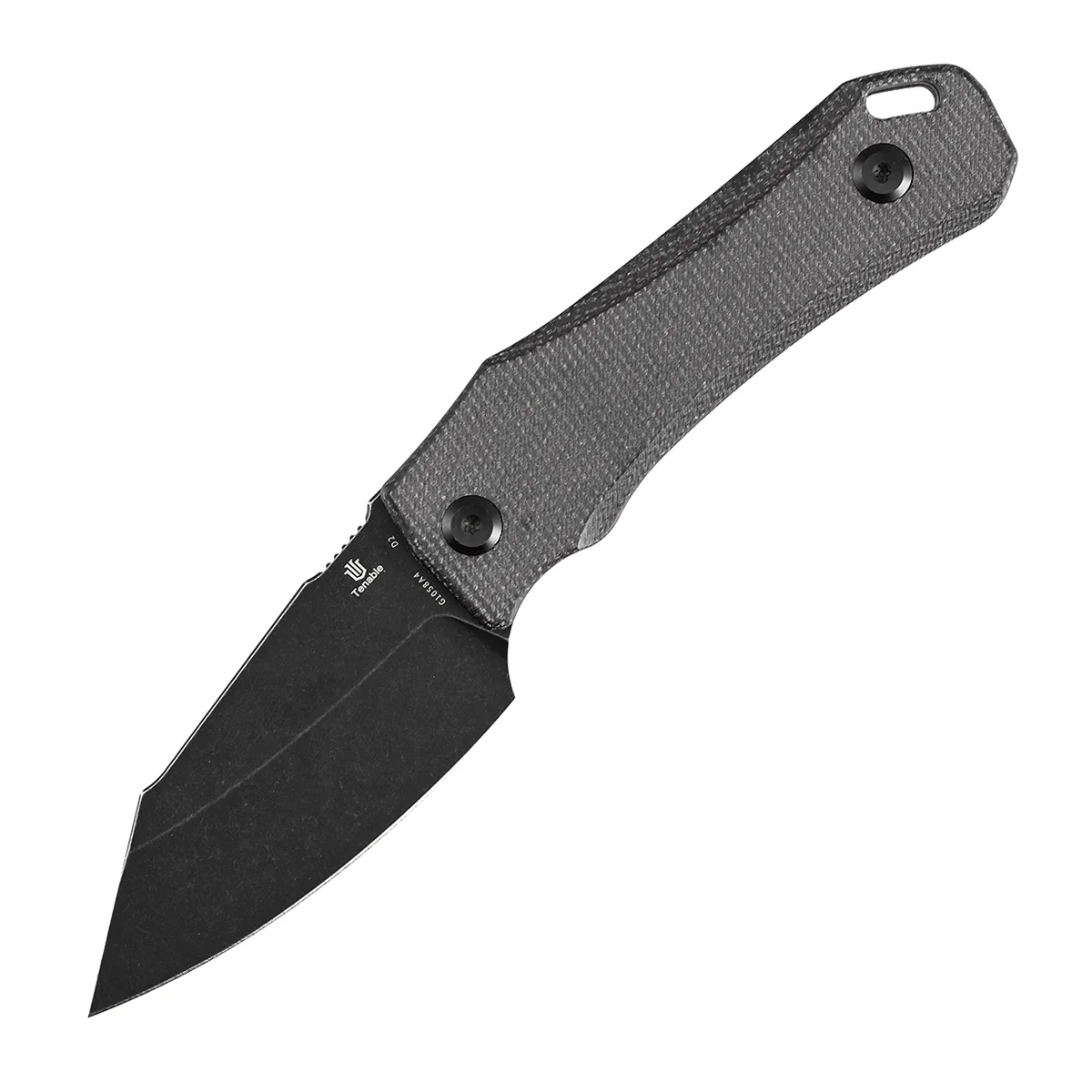 Tenable Loki Fixed Blade Knife |2.99"  Blackwash D2 Blade | Black Micarta Handle | Steven Dunnuck Design | G1058A4 - Image 4