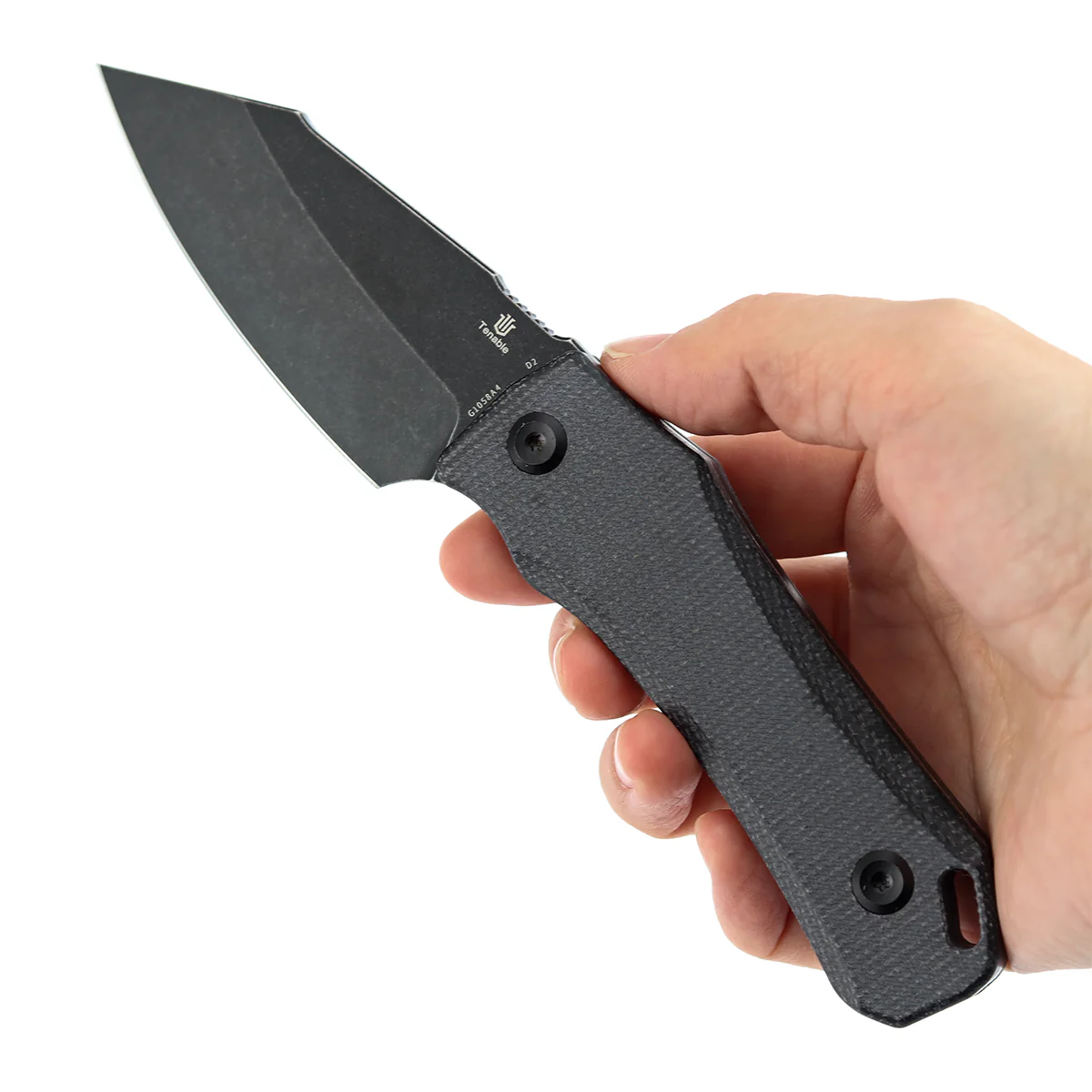 Tenable Loki Fixed Blade Knife |2.99"  Blackwash D2 Blade | Black Micarta Handle | Steven Dunnuck Design | G1058A4 - Image 8