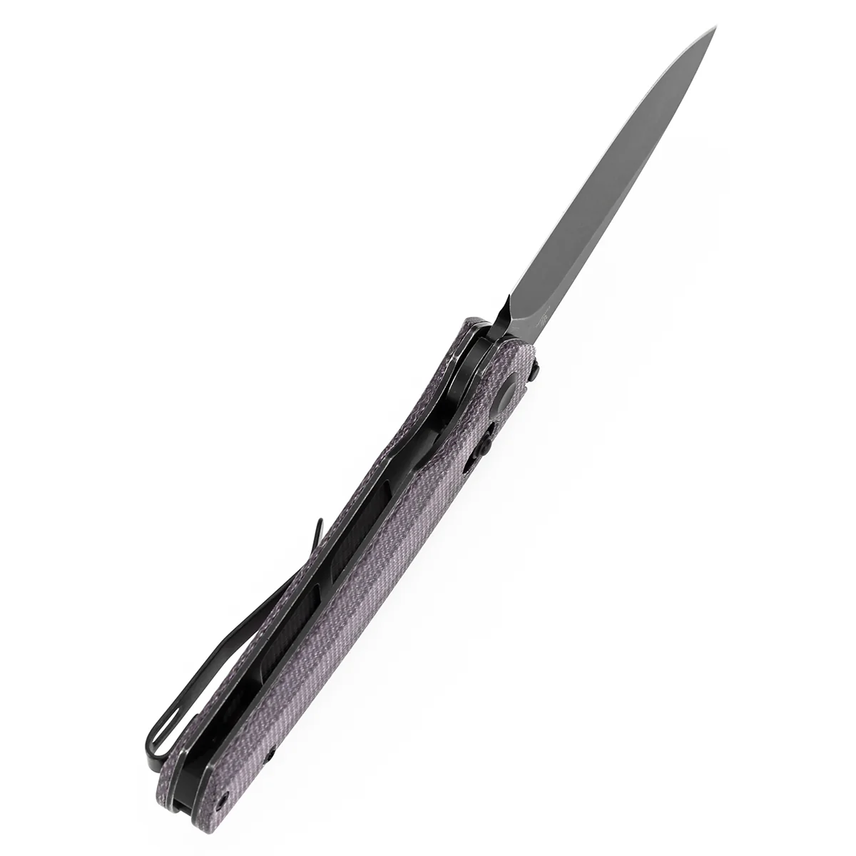 Tenable Raven Cross Bar Lock Folding Knife | 3.14" Blackwash 14C28N Blade | Purple Micarta Handle | Black Bird Blades Design -T2109V7 - Image 4