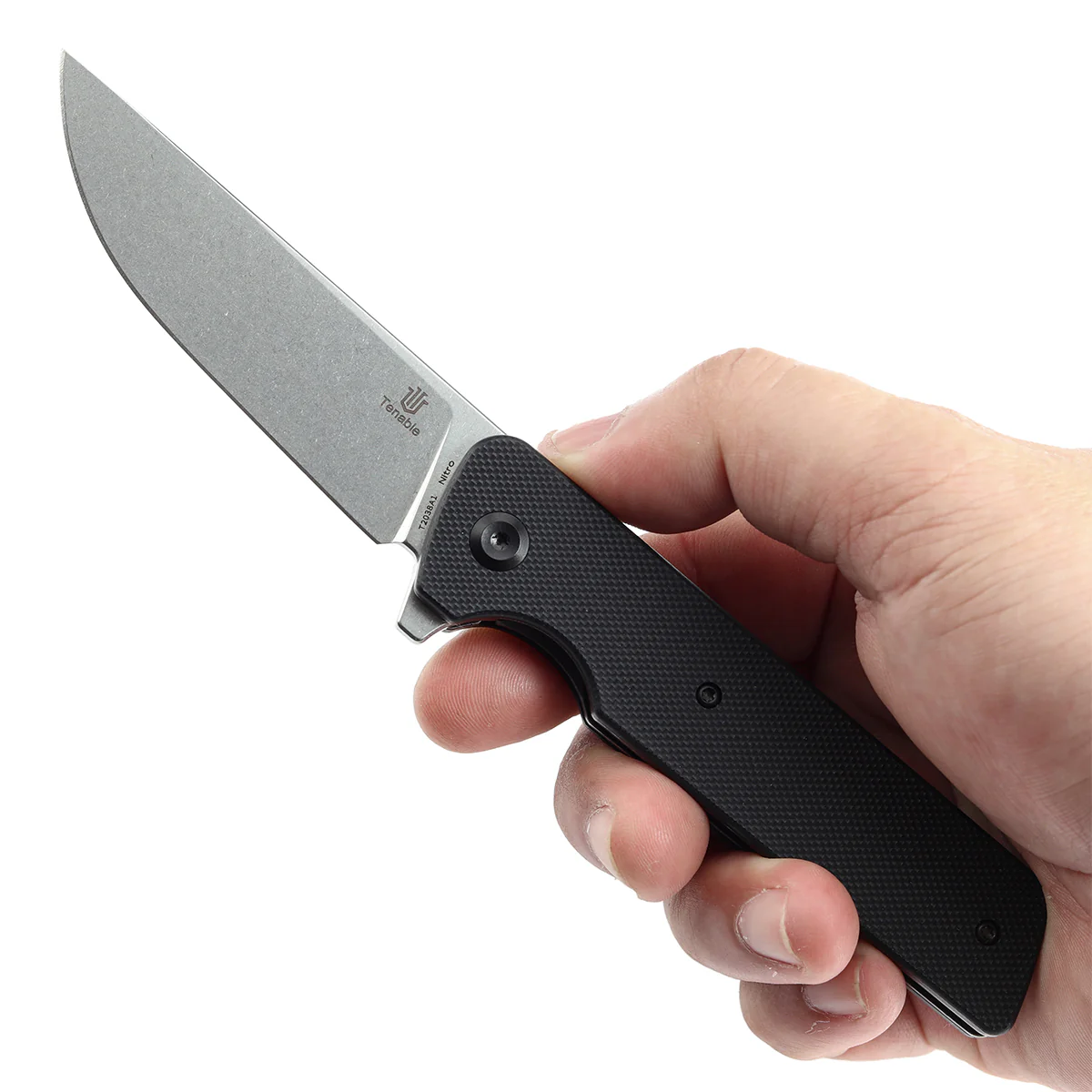 Tenable Anomaly Folding Knife Black G10 Handle (3.14'' Stonewashed Nitro-V Blade) Pinkerton Knives Design-T2038A1 - Image 10