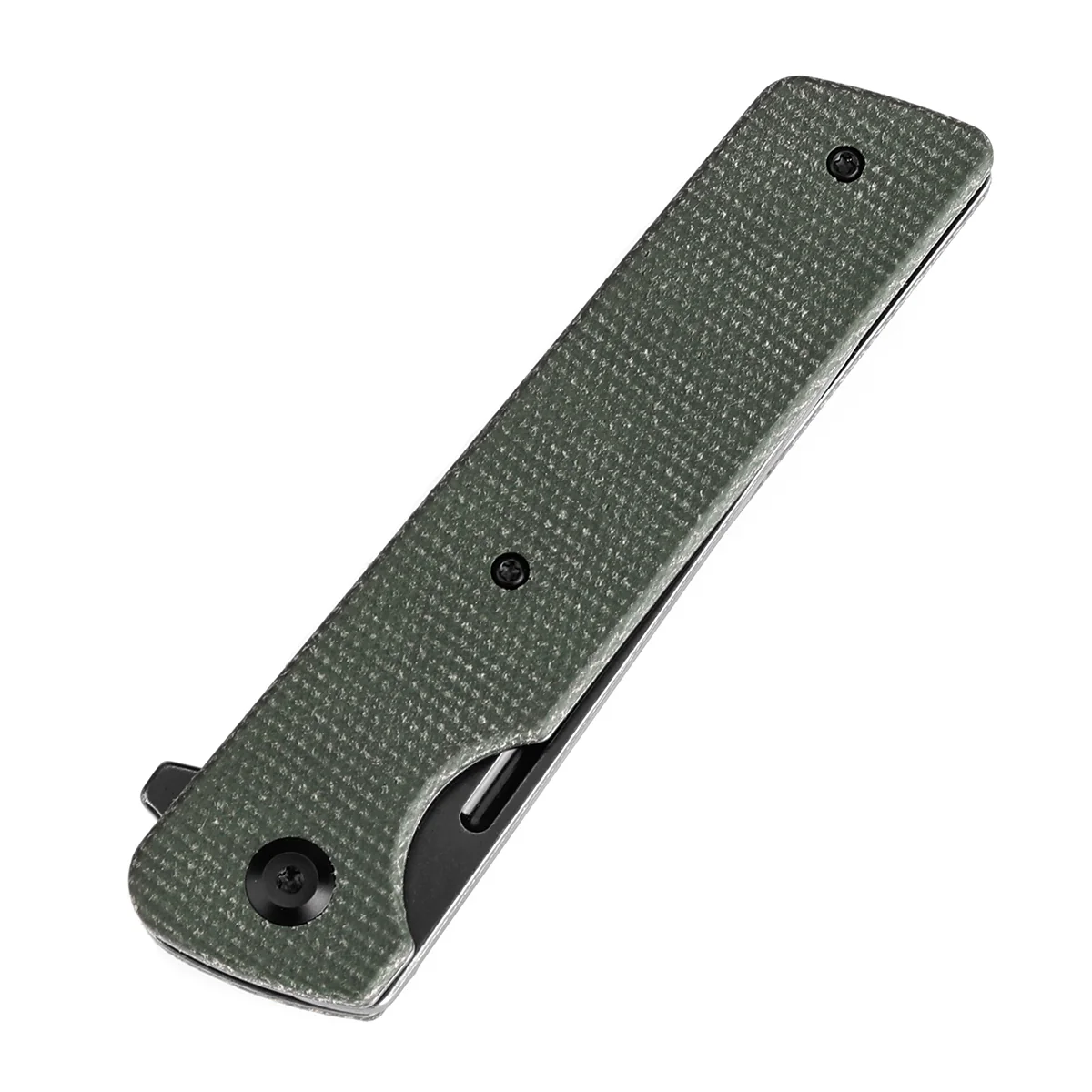 Tenable Anomaly Folding Knife Green Micarta Handle (3.14'' Blackwash Nitro-V Tanto Blade) Pinkerton Knives Design-T2038T2 - Image 7