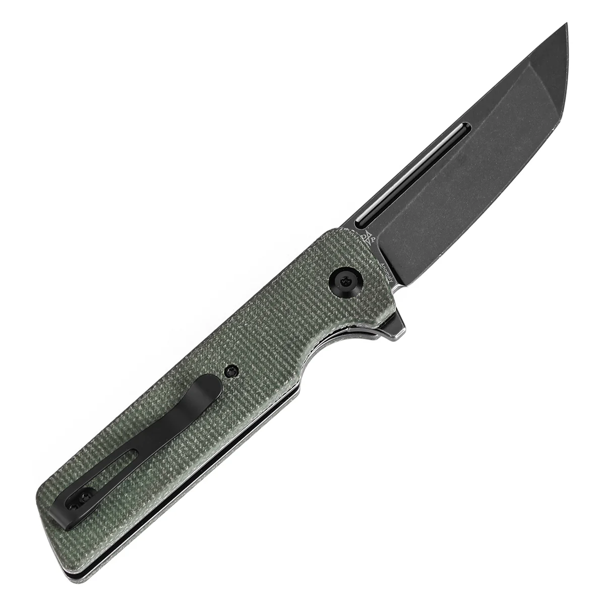 Tenable Anomaly Folding Knife Green Micarta Handle (3.14'' Blackwash Nitro-V Tanto Blade) Pinkerton Knives Design-T2038T2 - Image 9