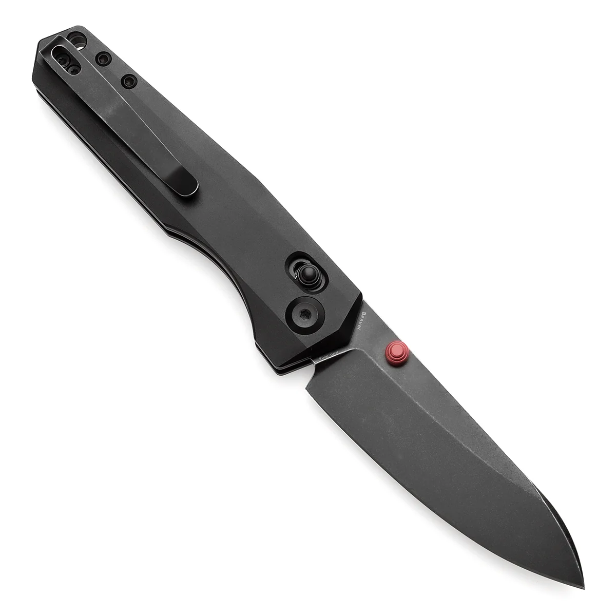 Tenable Beaver Cross Bar Lock Folding Knife Black Anodized Aluminum Handle (3.44'' Blackwash Nitro-V Blade) Kim Ning Design-T1105V5 - Image 3