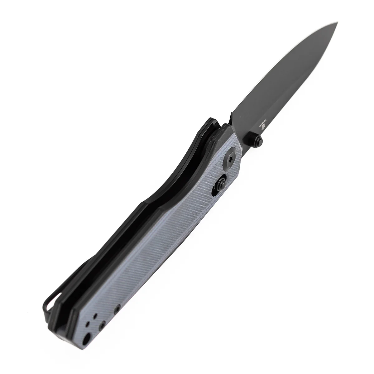 Tenable Beaver CrossBar Folding Knife | 3.44'' Blackwash Nitro-V Blade | Gray and Black G10 Handle | Kim Ning Design-T1105V7 - Image 4