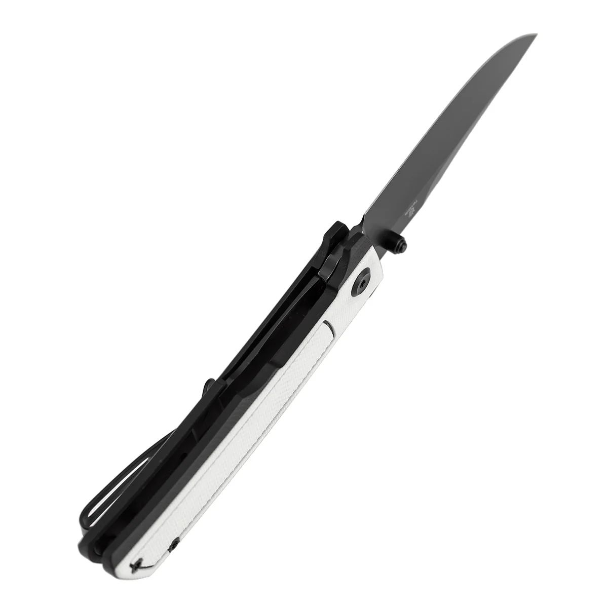 Tenable Bison Folding Knife | 3.24'' Blackwash Nitro V Blade | Black & White G10 with Frag Pattern Handle | Ray Laconico Knives Design | B2108A1 - Image 4