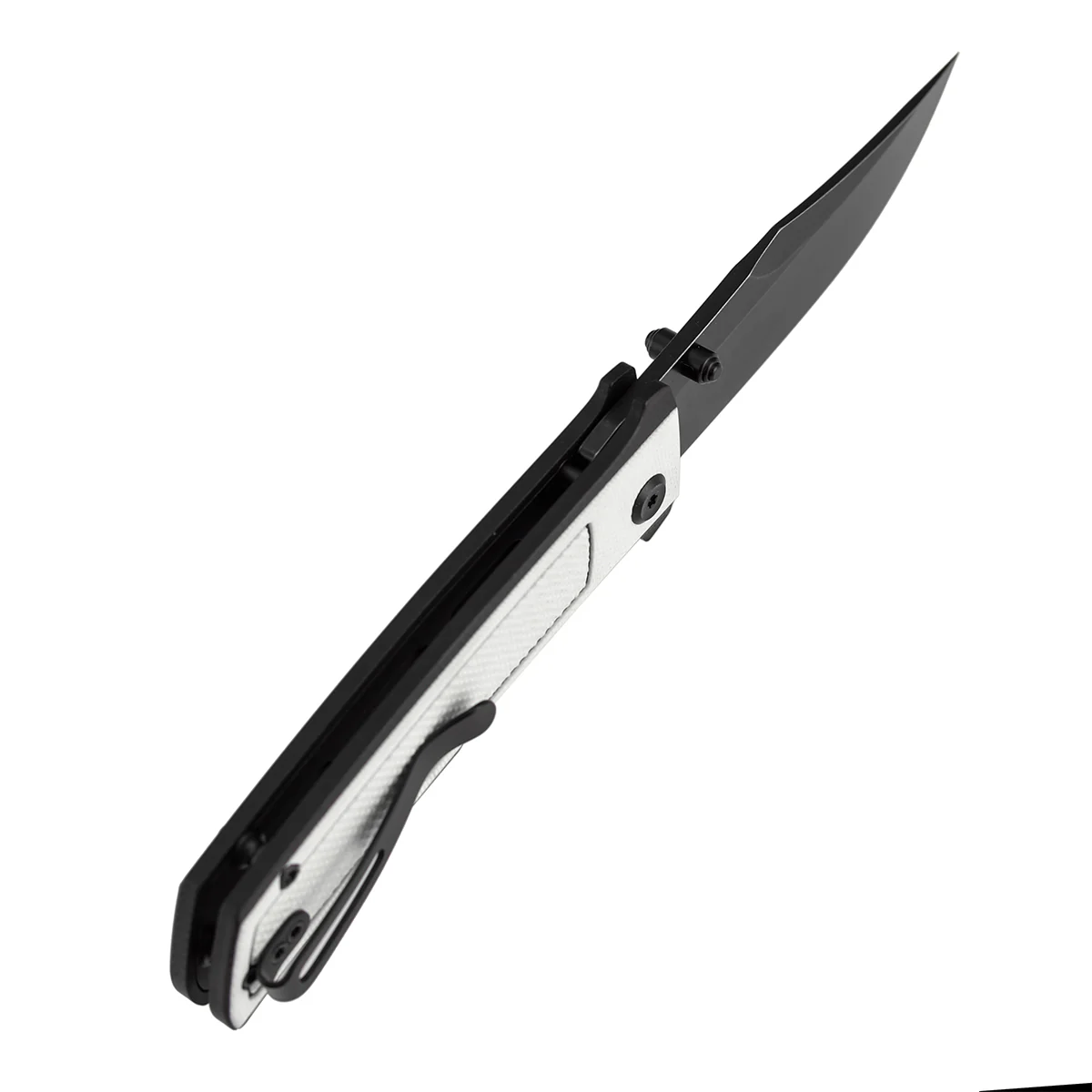 Tenable Bison Folding Knife | 3.24'' Blackwash Nitro V Blade | Black & White G10 with Frag Pattern Handle | Ray Laconico Knives Design | B2108A1 - Image 5