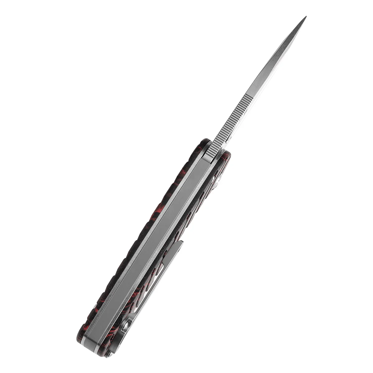 Tenable Bömbur Folding Knife Black and Red G-mascus Handle (3.53'' Stonewashed D2 Blade) Midgards Messer Design--T1054C1 - Image 6