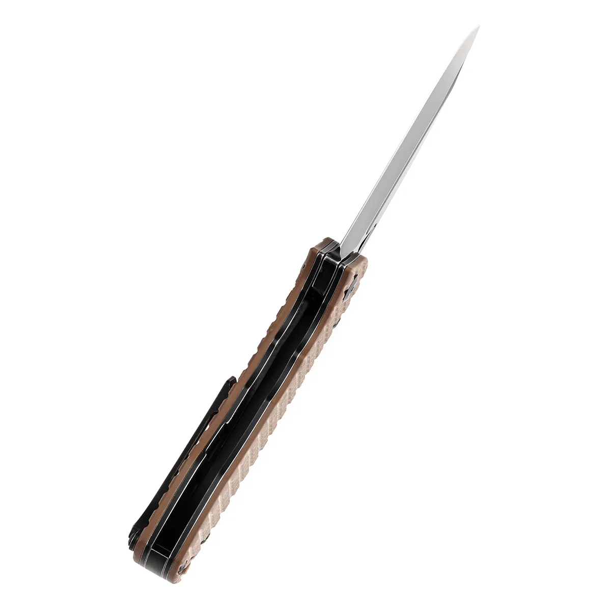 Tenable Bömbur Folding Knife Brown G10 with Frag Pattern Handle (3.53'' Blackwash D2 Blade) Midgards Messer Design--T1054A2 - Image 4