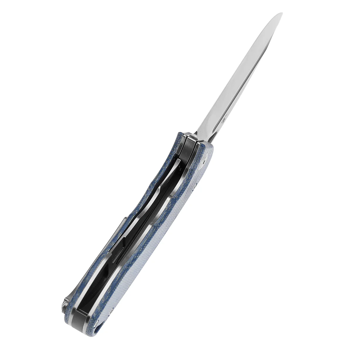 Tenable Bömbur Folding Knife Blue Micarta Handle (3.53''  Stonewashed D2 Blade) Midgards Messer Design--T1054A5 - Image 4
