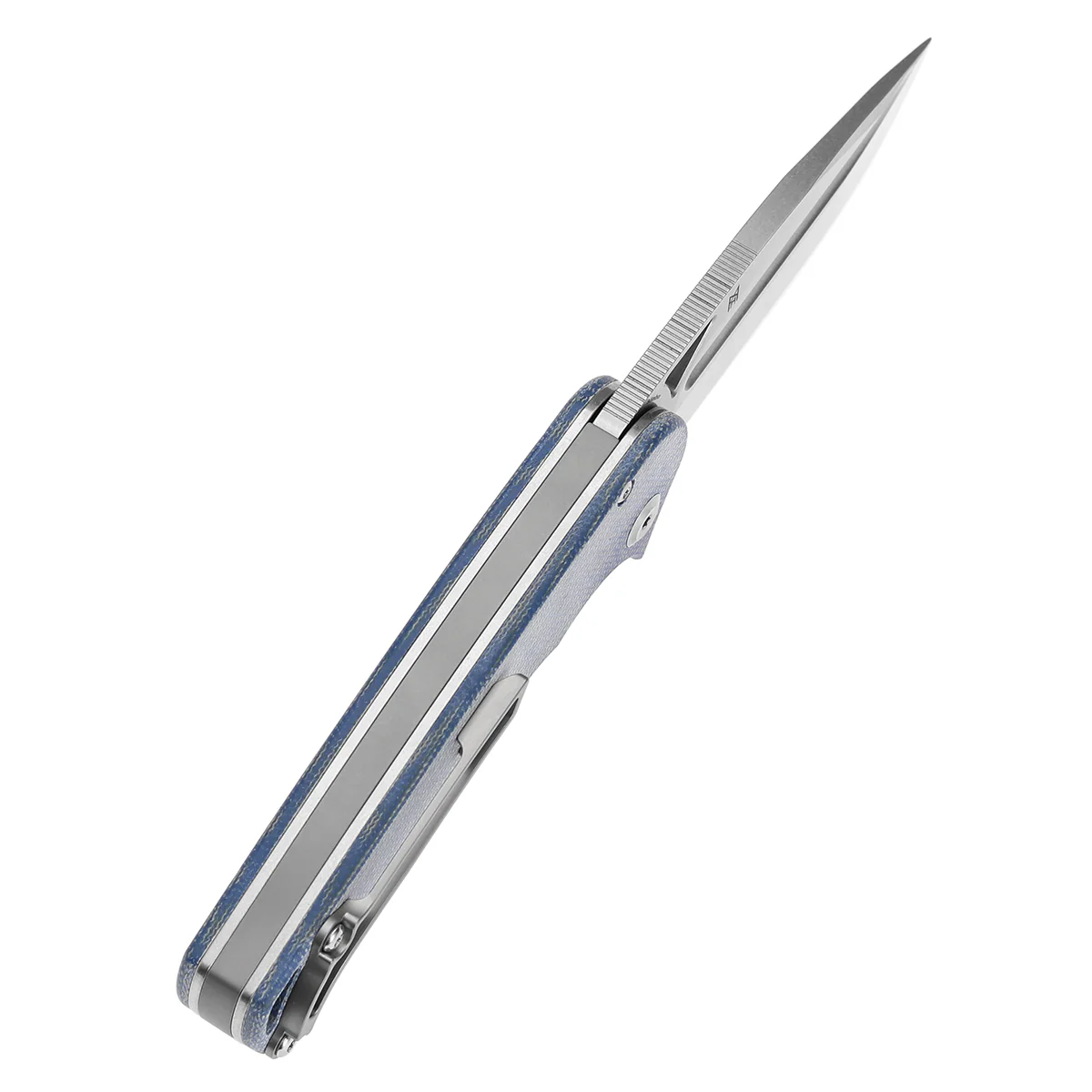 Tenable Bömbur Folding Knife Blue Micarta Handle (3.53''  Stonewashed D2 Blade) Midgards Messer Design--T1054A5 - Image 5