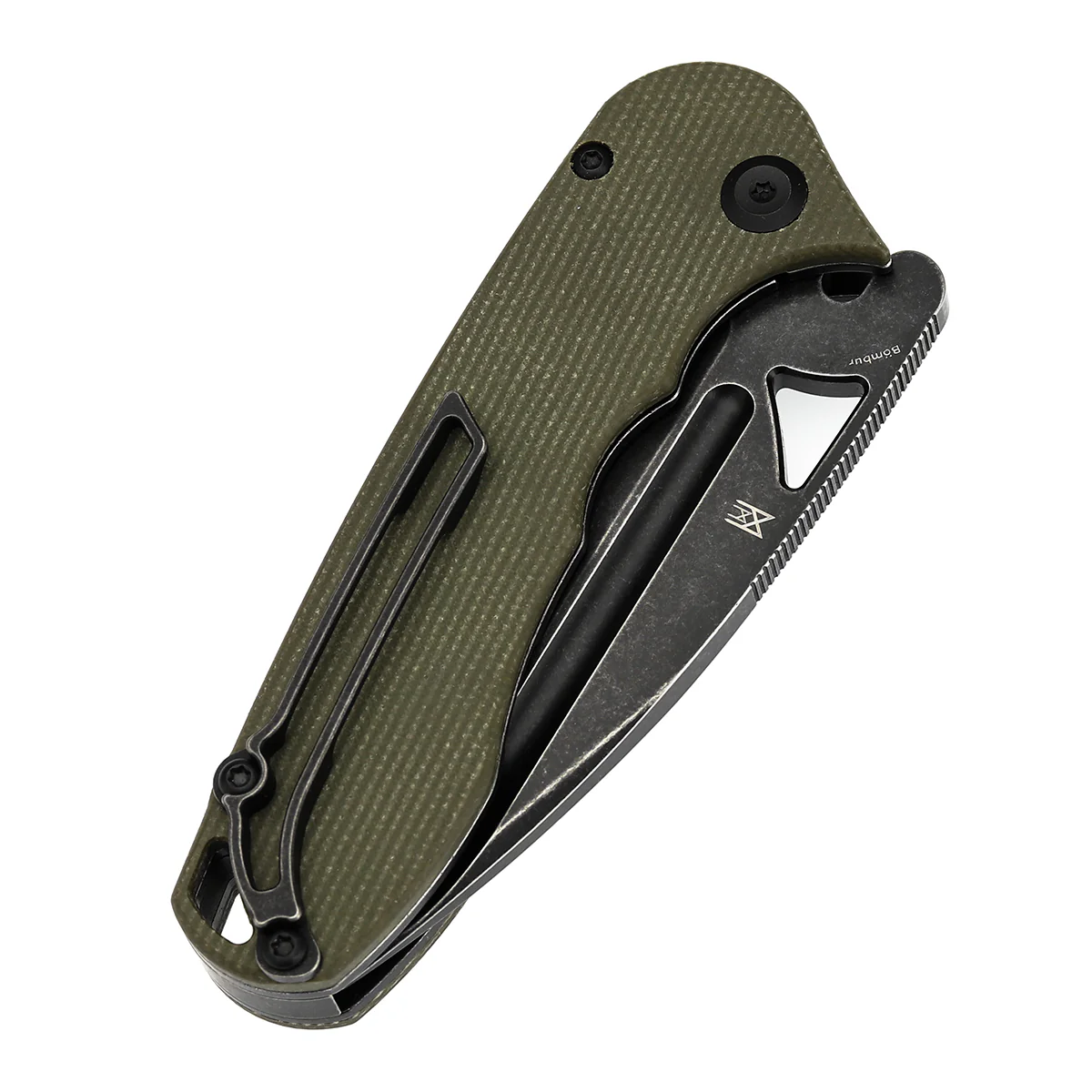Tenable Bömbur Folding Knife Green Micarta Handle (3.53'' Blackwash D2 Blade) Midgards Messer Design--T1054A4 - Image 7