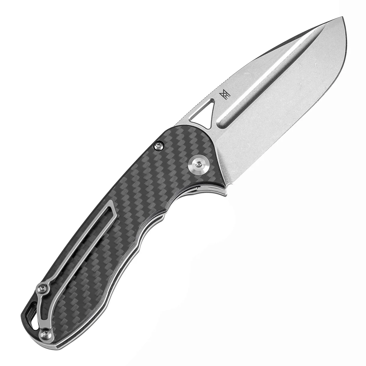 Tenable Bömbur Folding Knife Twill Carbon Fiber Handle (3.53'' Stonewashed D2 Blade) Midgards Messer Design--T1054A3 - Image 9