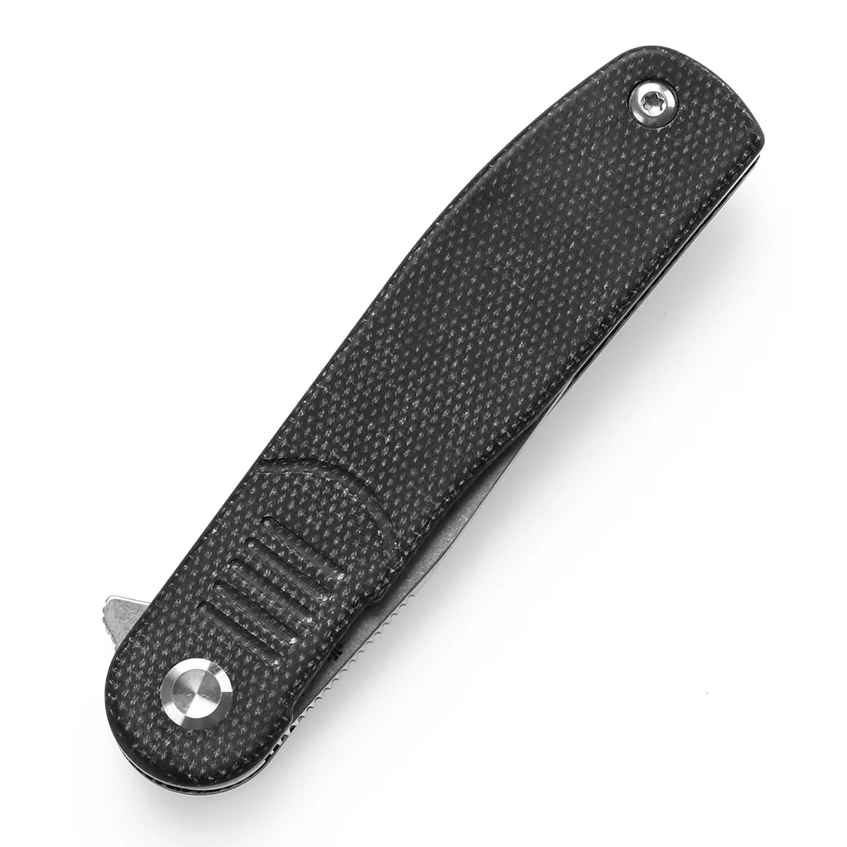 Tenable Einar Folding Knife Black Micarta Handle (3.13'' Stonewashed Nitro-V Blade) Justin Lundquist Design-T2072A3 - Image 6