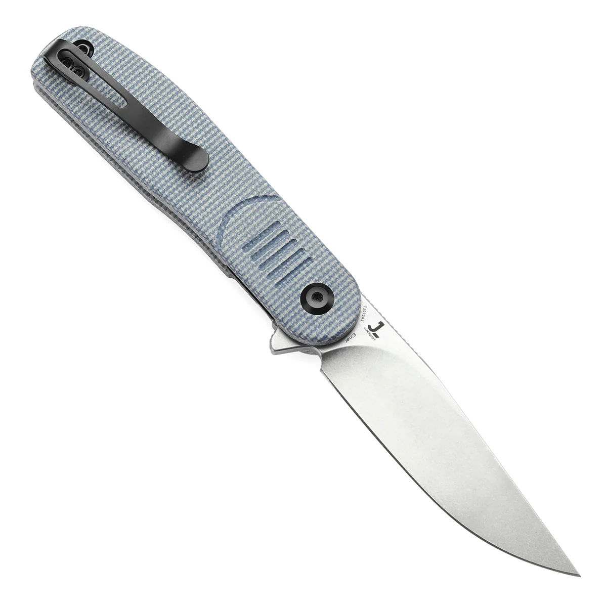 Tenable Einar Folding Knife Blue Micarta Handle (3.13'' Stonewashed Nitro-V Blade) Justin Lundquist Design-T2072A2 - Image 3