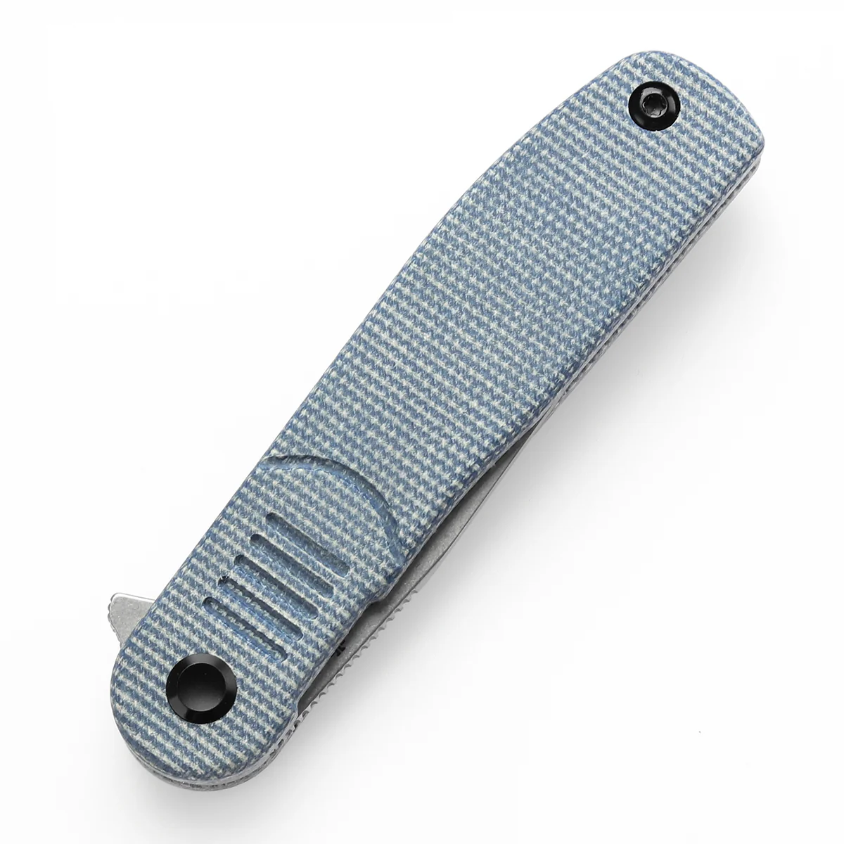 Tenable Einar Folding Knife Blue Micarta Handle (3.13'' Stonewashed Nitro-V Blade) Justin Lundquist Design-T2072A2 - Image 6