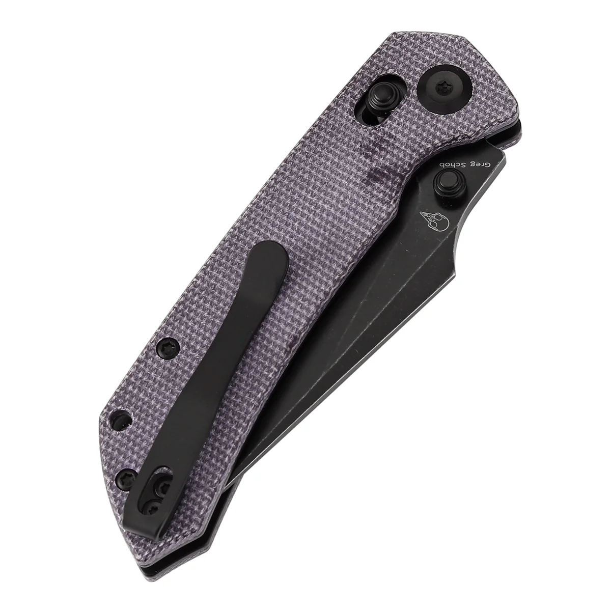 Tenable Fenrir Cross Bar Lock Folding Knife| Purple Micarta | 3.48" Blackwashed Nitro-V Blade | Sparrow Knife Design | T1034V4 - Image 7