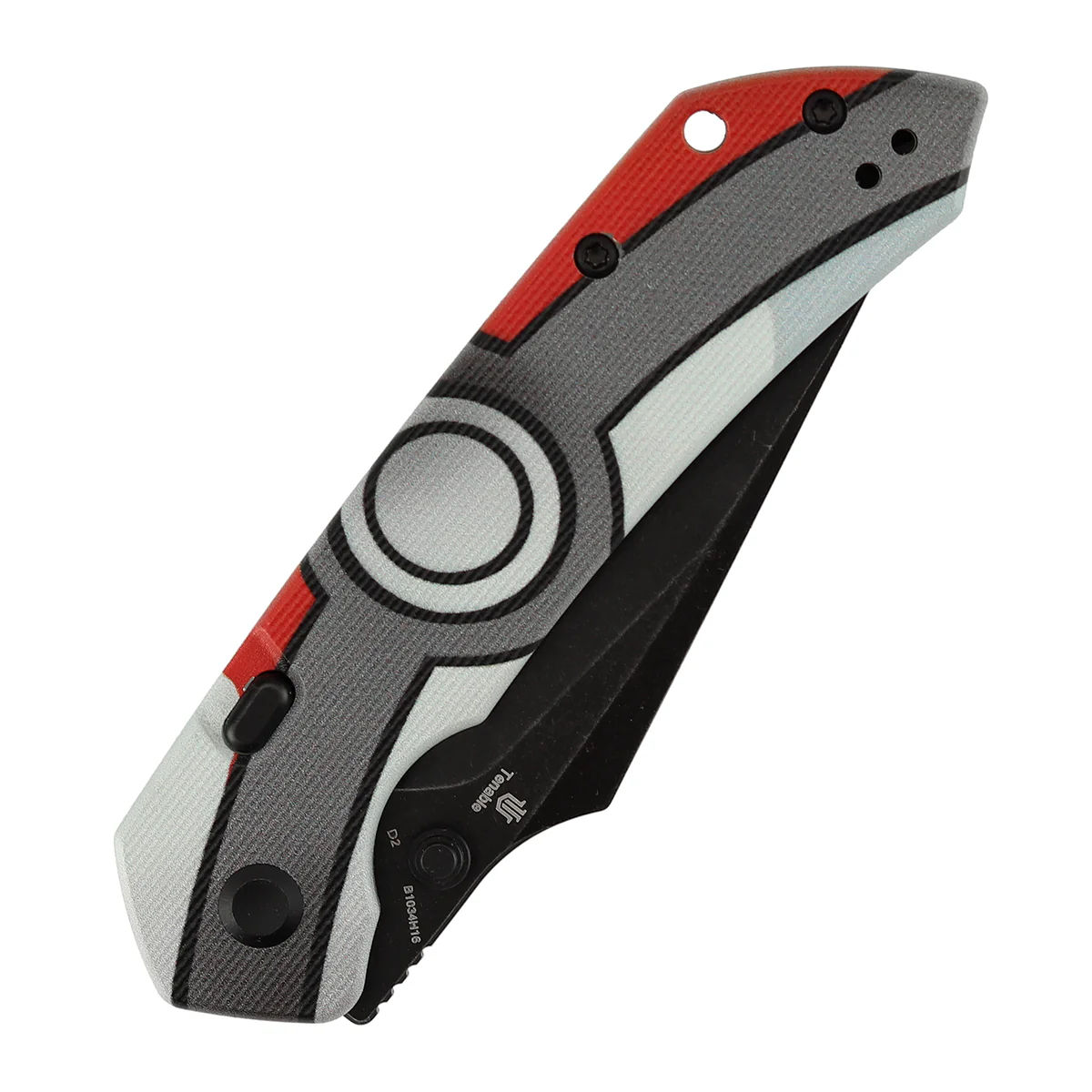 Tenable Fenrir Top Liner Lock Folding Knife| 3.4“ Blackwash D2 Blade | Jade G10 with Pocket Monster Inspired Pattern Handle | Sparrow Knife Design | B1034H16 - Image 6