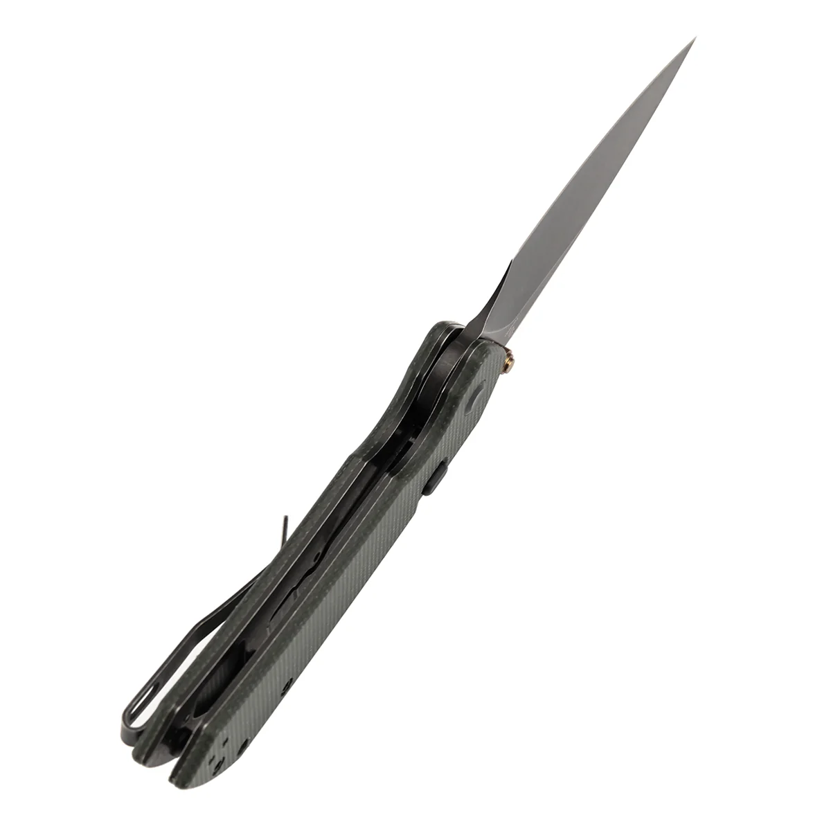 Tenable Fenrir Top Liner Lock Folding Knife| Green Micarta Handle | 3.48“ Blackwashed Nitro-V Blade | Sparrow Knife Design | B1034H4 - Image 4