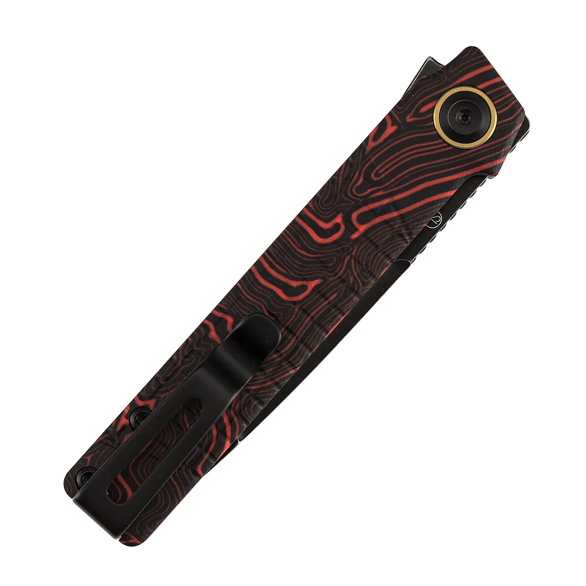 Tenable Kitpu Folding Knife | 2.9'' Blackwash Nitro-V Blade | Black & Red G-Mascus Handle | Jonathan Styles Design - B2123A4 - Image 9
