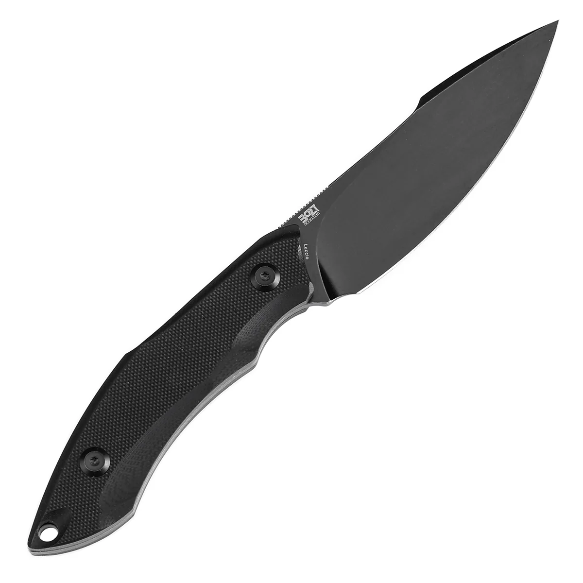 Tenable Luccio Fixed Blade Knife with Black G10 Handle (3.81" Blackwash 14C28N Blade) - Bolt Vision Design - G007A2 - Image 5