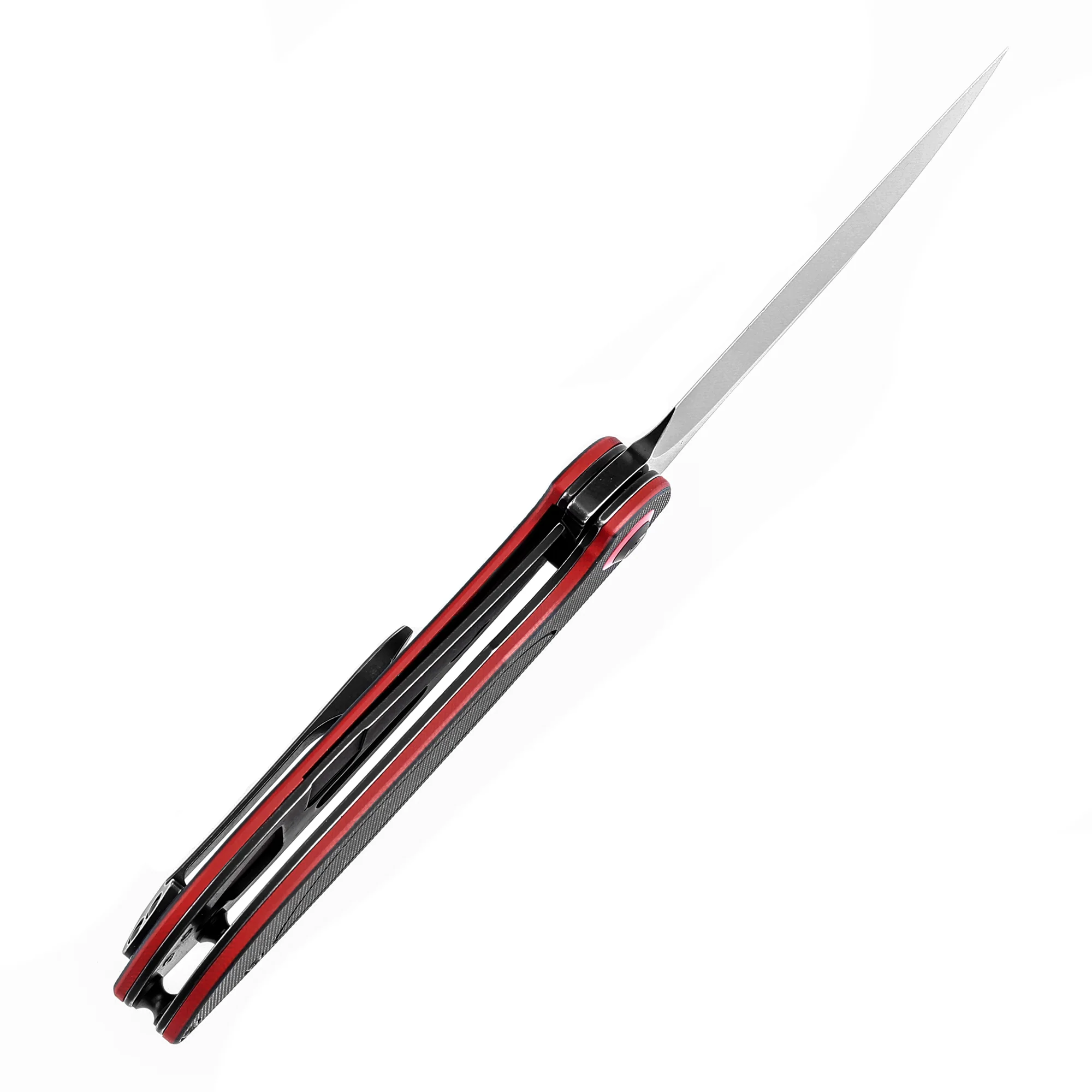 Tenable Prometheus Folding Knife Black and Red G10 Handle(3.29'' Blackwash 14C28N Blade)D.O.C.K. Design-T1040A1 - Image 7