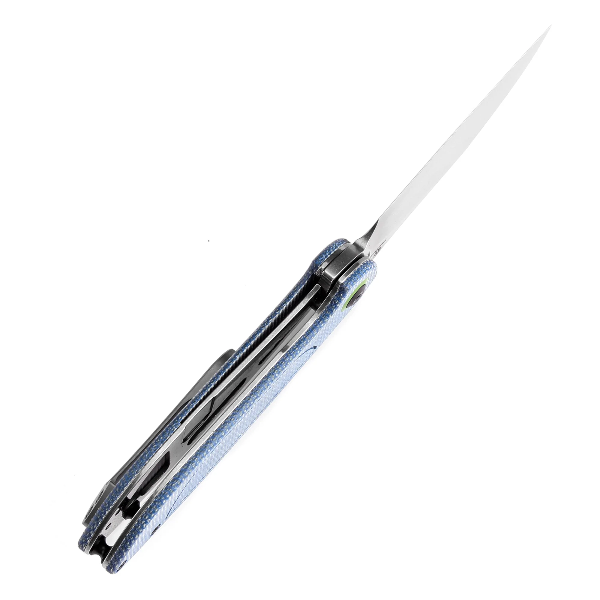 Tenable Prometheus Folding Knife Blue Micarta Handle(3.29'' Stonewashed  14C28N Blade)D.O.C.K. Design-T1040A3 - Image 6