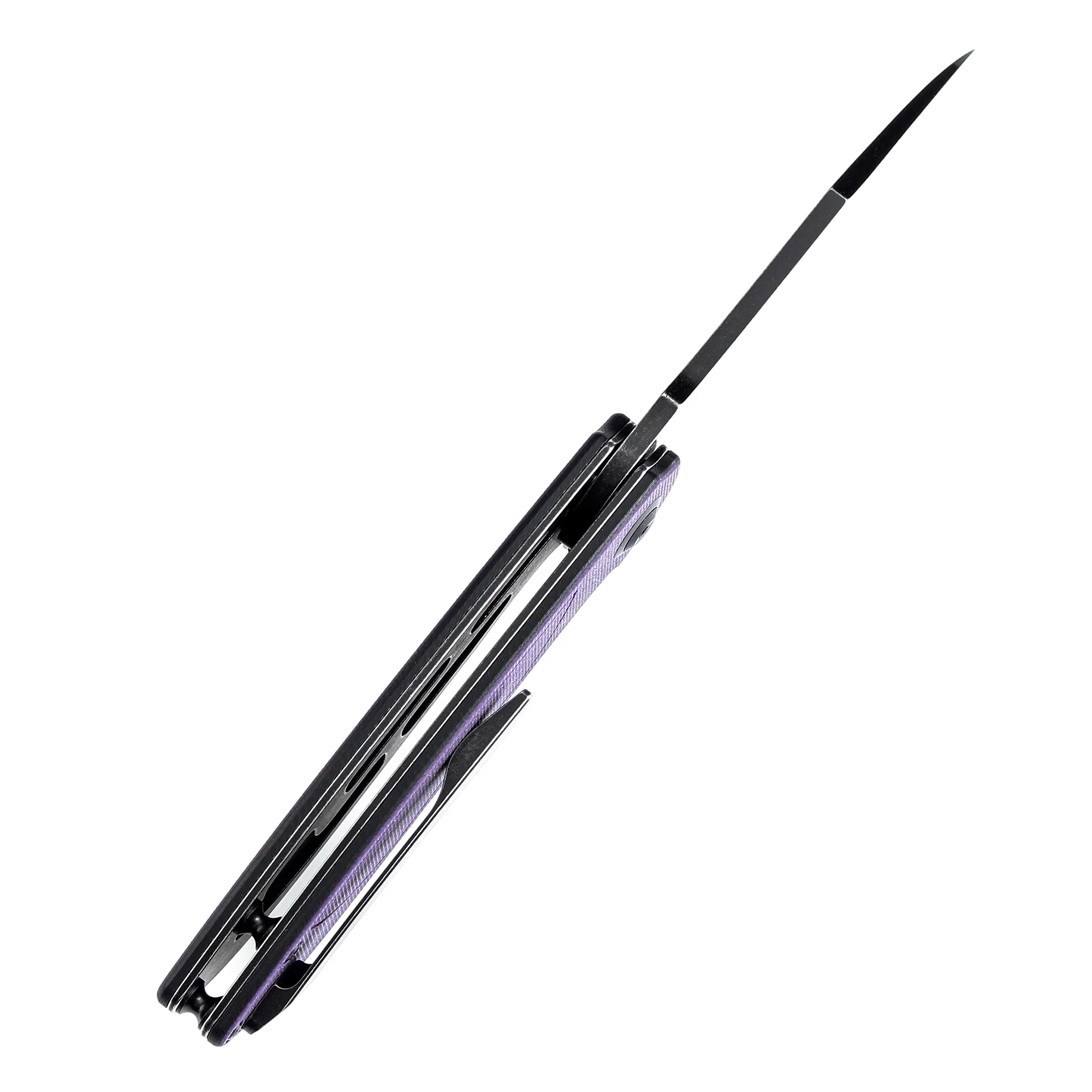 Tenable Prometheus Folding Knife Purple and Black G10 Handle(3.29'' Blackwash 14C28N Blade)D.O.C.K. Design-T1040A4 - Image 7