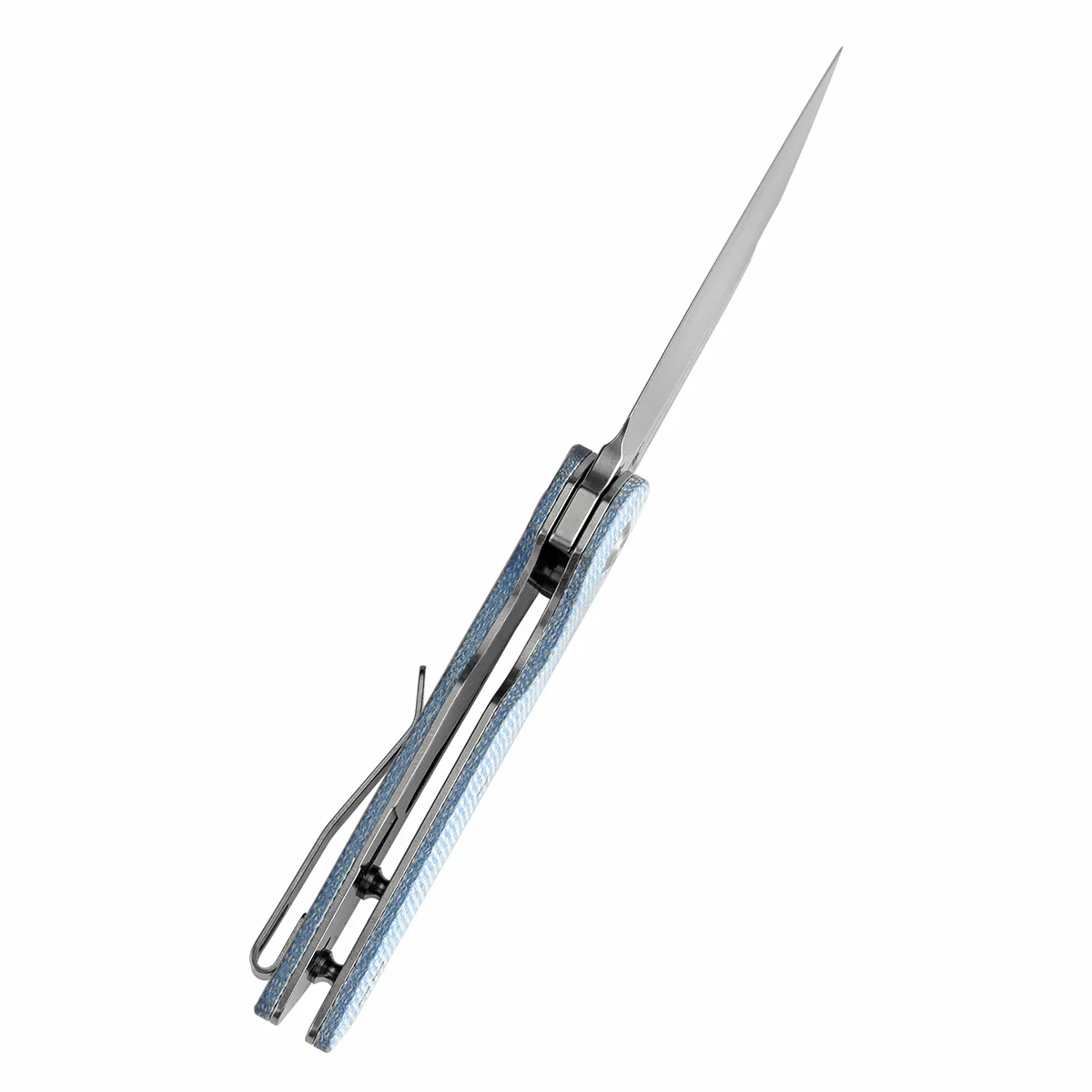 Tenable Rafe L Folding Knife Blue Micarta Handle (3.19" Stonewashed 14C28N Blade) 4T5 Design--T1048A3 - Image 4