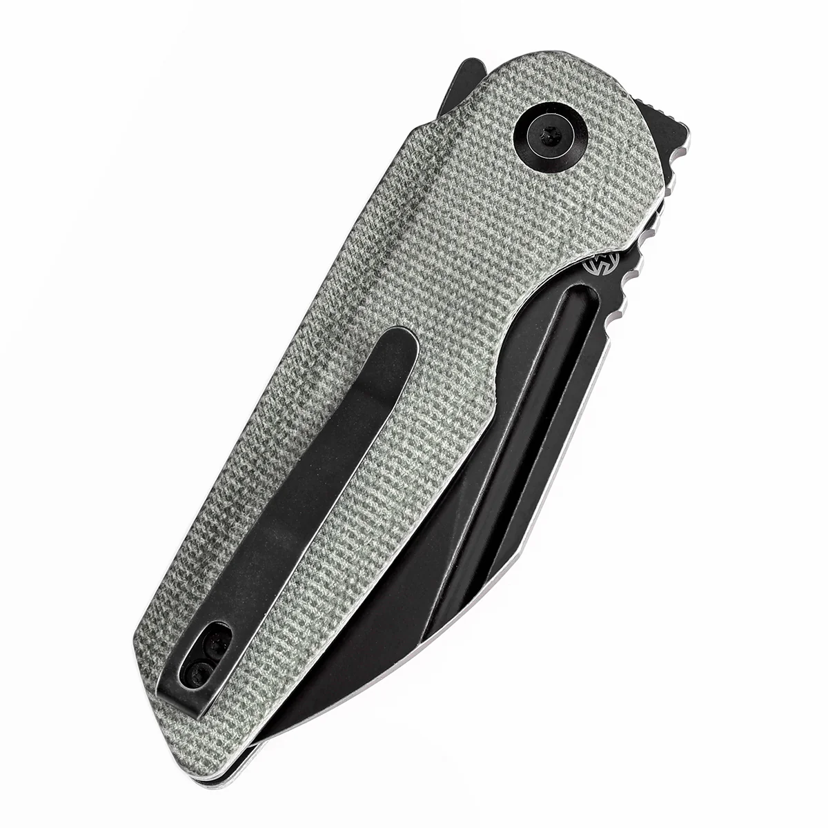Tenable Rafe L Folding Knife Green Micarta Handle (3.19" Black Stonewashed 14C28N Blade) 4T5 Design--T1048A1 - Image 8