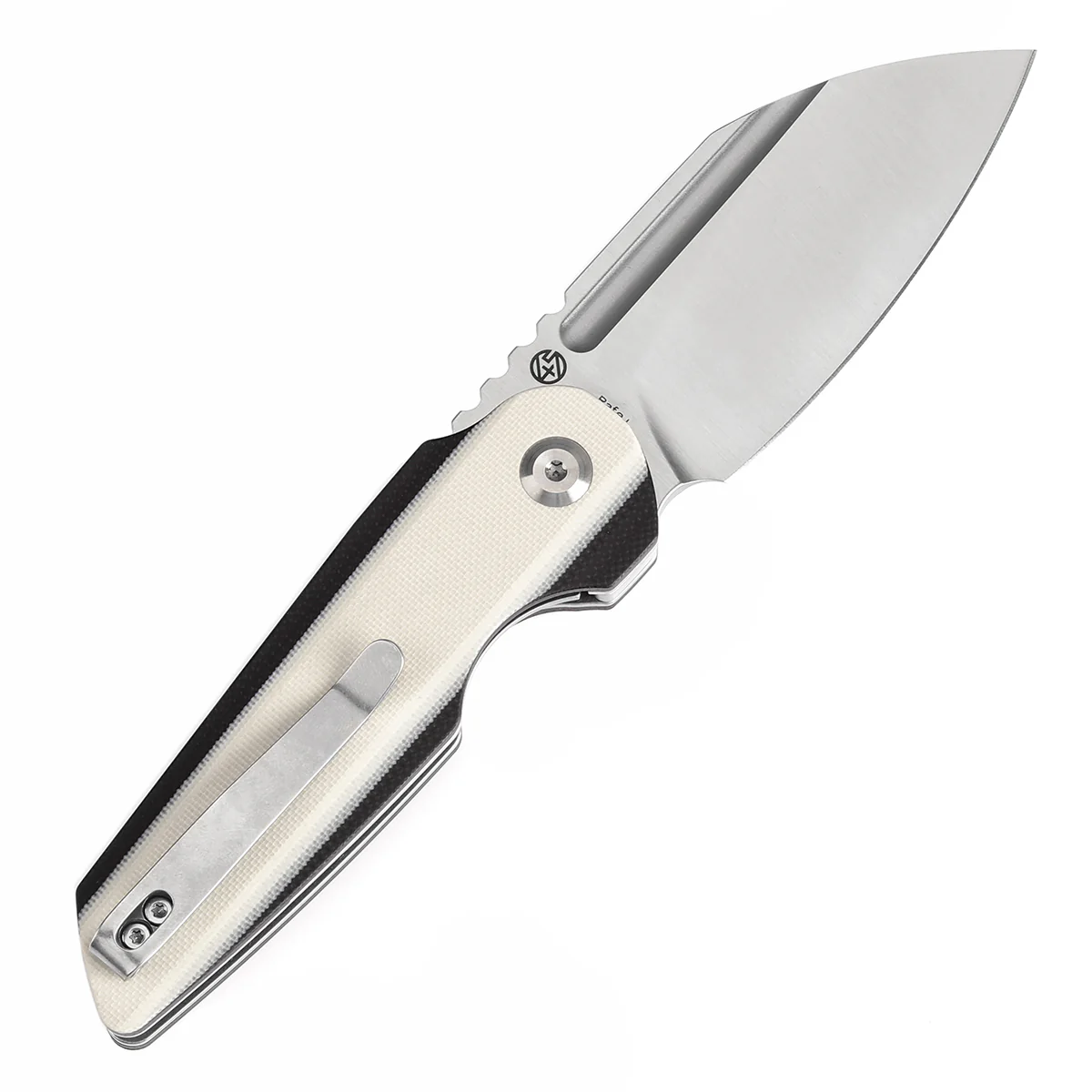 Tenable Rafe L Folding Knife Ivory White and Black G10 Handle (3.19" Satin 14C28N Blade) 4T5 Design--T1048A4 - Image 9