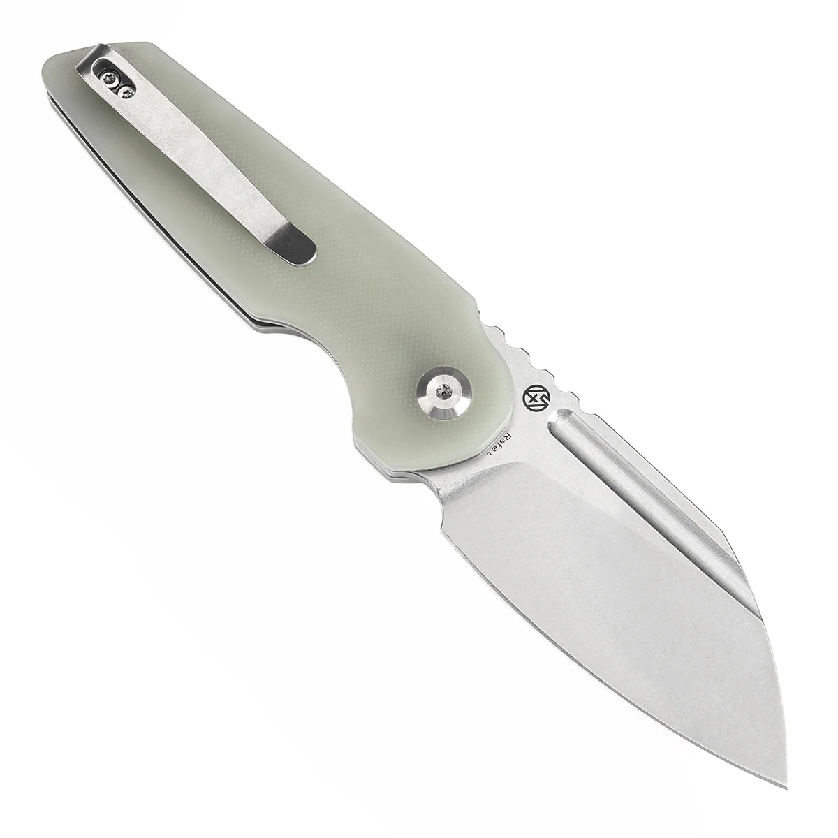 Tenable Rafe L Folding Knife Jade G10 Handle (3.19" Stonewashed 14C28N Blade) 4T5 Design--T1048A2 - Image 3