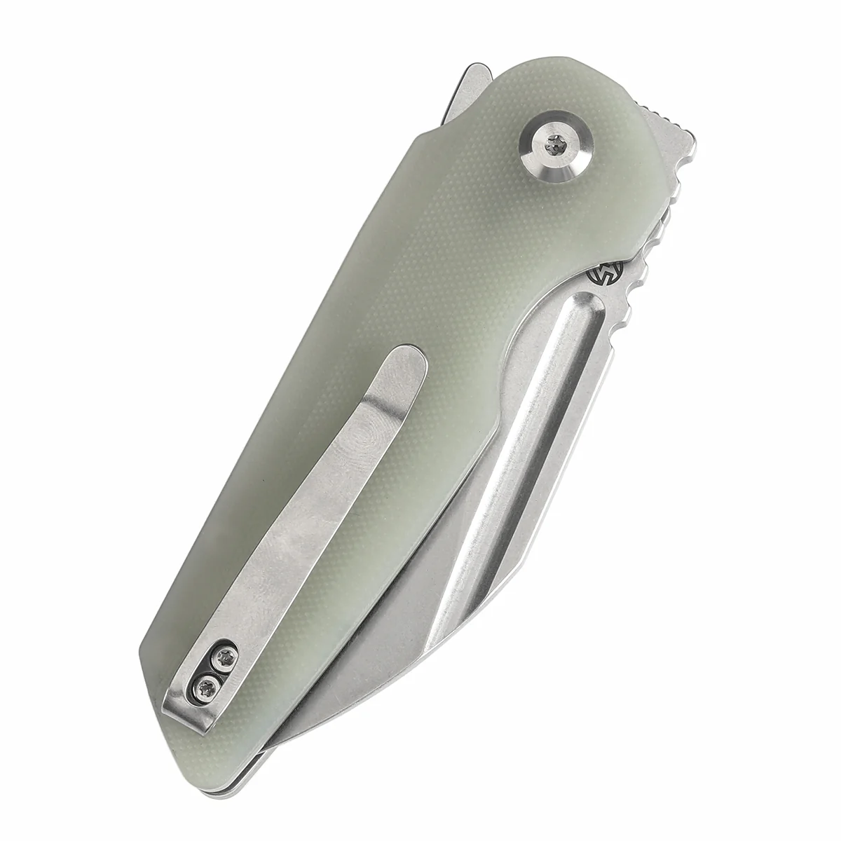 Tenable Rafe L Folding Knife Jade G10 Handle (3.19" Stonewashed 14C28N Blade) 4T5 Design--T1048A2 - Image 8