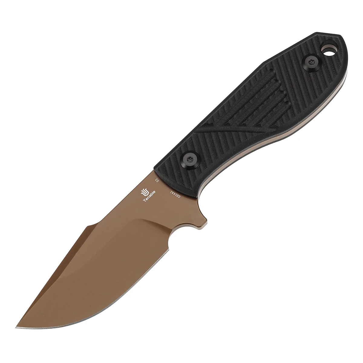 Tenable Tiny Dancer Fixed Blade – Black G10 Handle – 3.17" Rose Gold Coated D2 Blade – JB Stout Design – G014A1 - Image 3