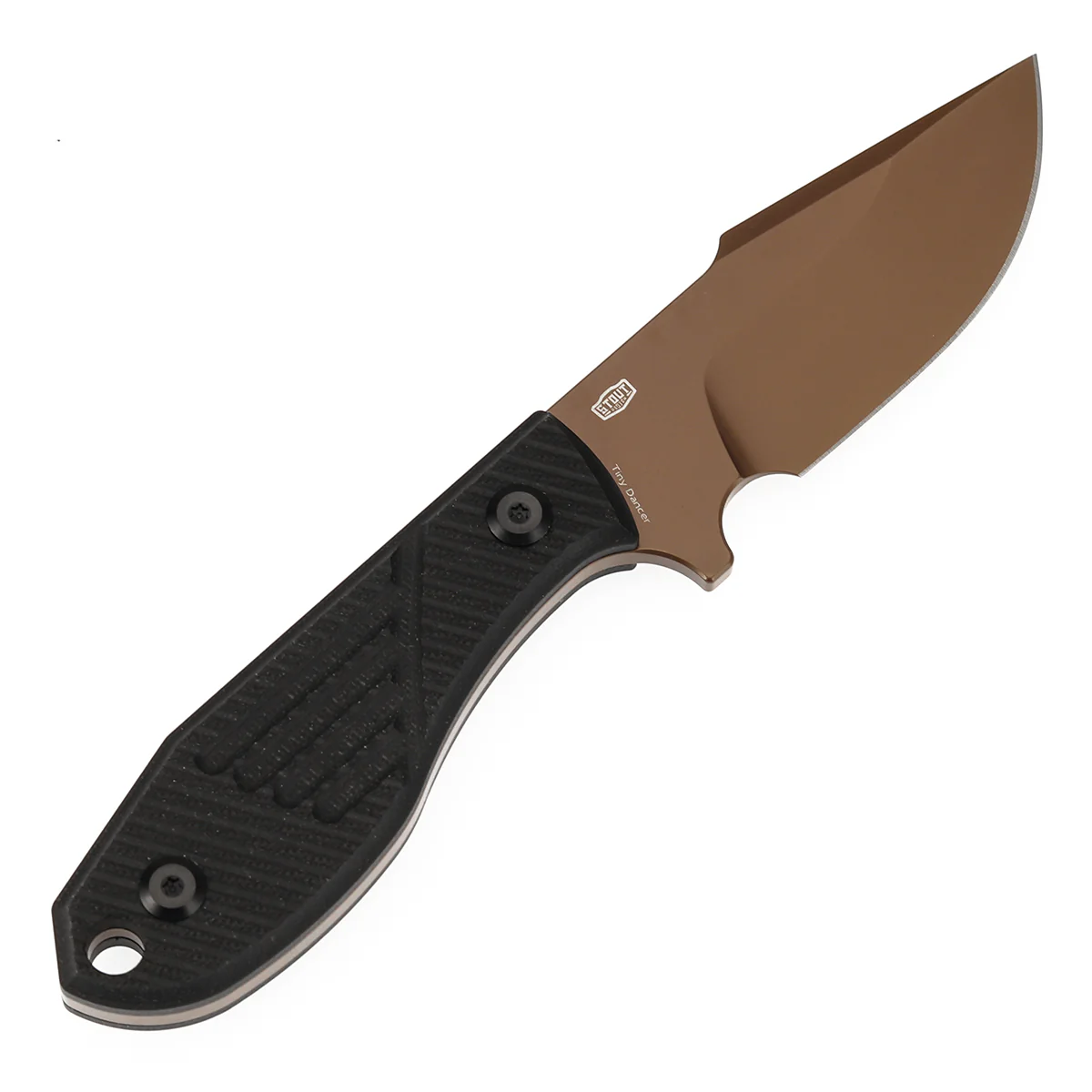 Tenable Tiny Dancer Fixed Blade – Black G10 Handle – 3.17" Rose Gold Coated D2 Blade – JB Stout Design – G014A1 - Image 7