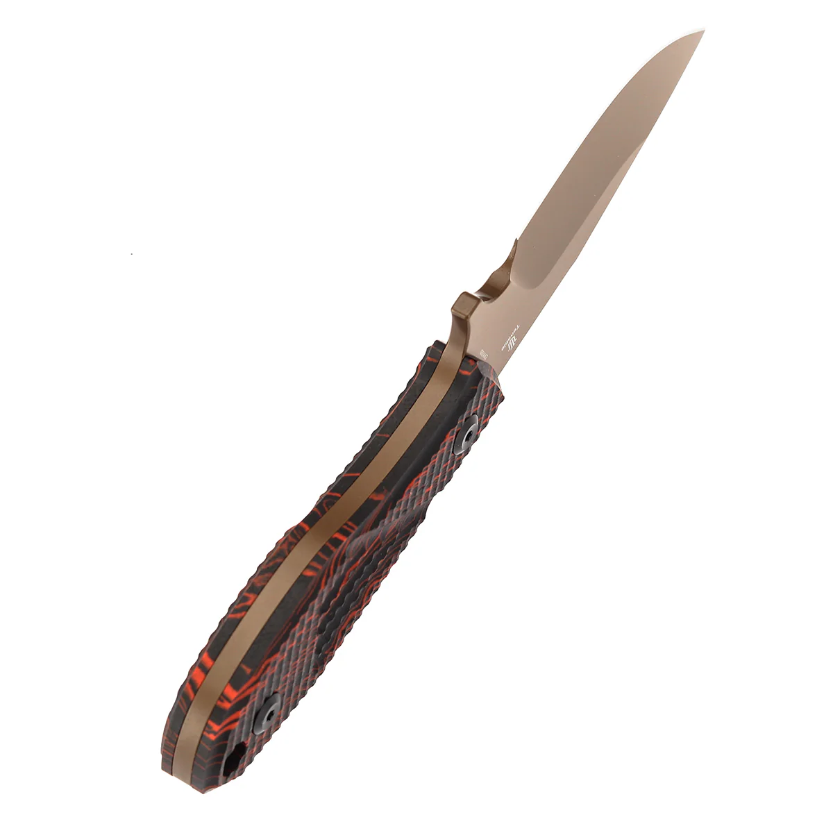 Tenable Tiny Dancer Fixed Blade – Black & Red G-mascus Handle – 3.17" Rose Gold Coated D2 Blade – JB Stout Design – G014A2 - Image 5