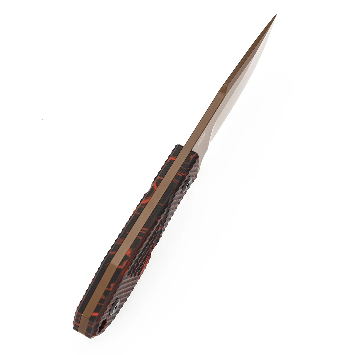 Tenable Tiny Dancer Fixed Blade – Black & Red G-mascus Handle – 3.17" Rose Gold Coated D2 Blade – JB Stout Design – G014A2 - Image 6