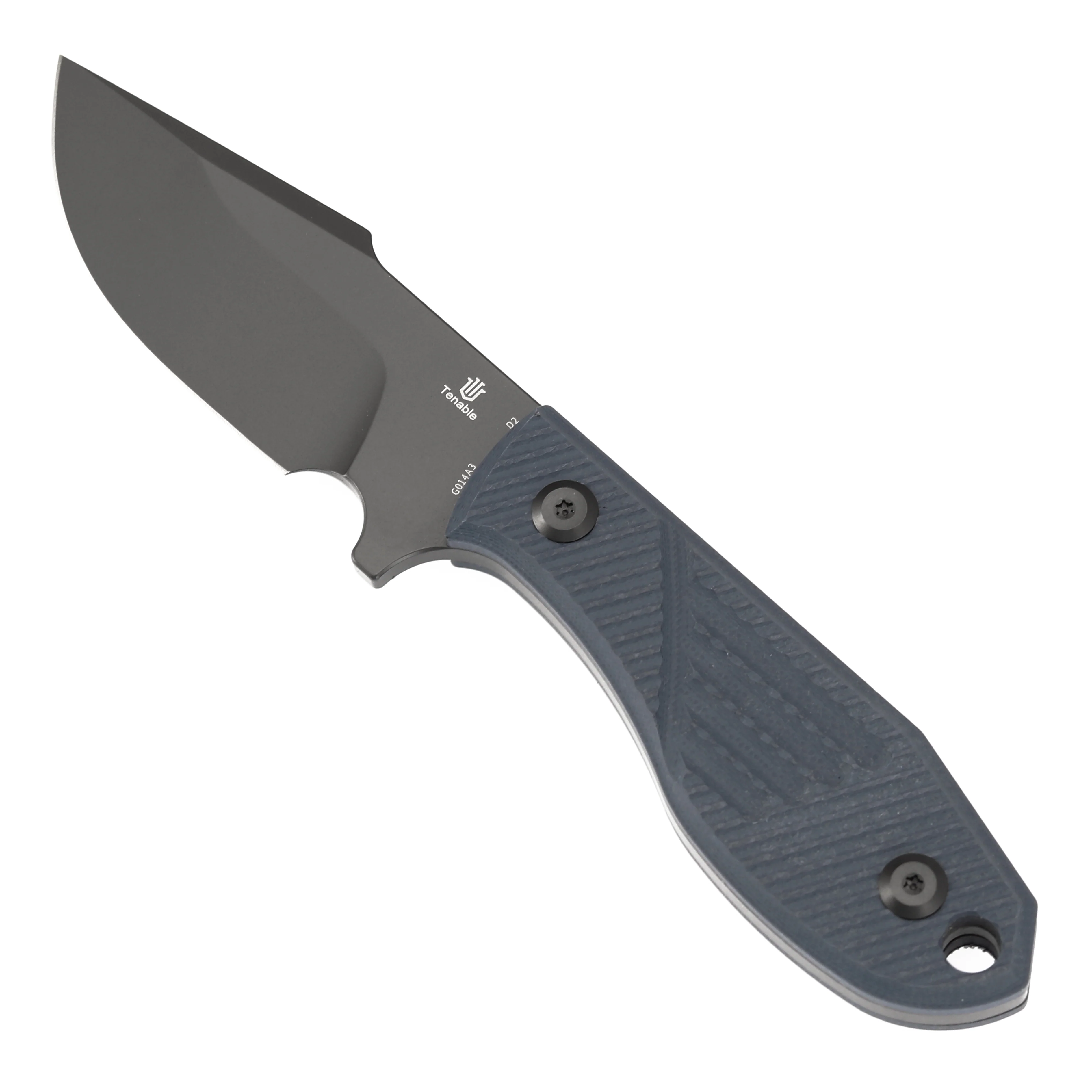 Tenable Tiny Dancer Fixed Blade – Light Gray G10 Handle – 3.17" Gray TiCn Coated D2 Blade – JB Stout Design – G014A3 - Image 4