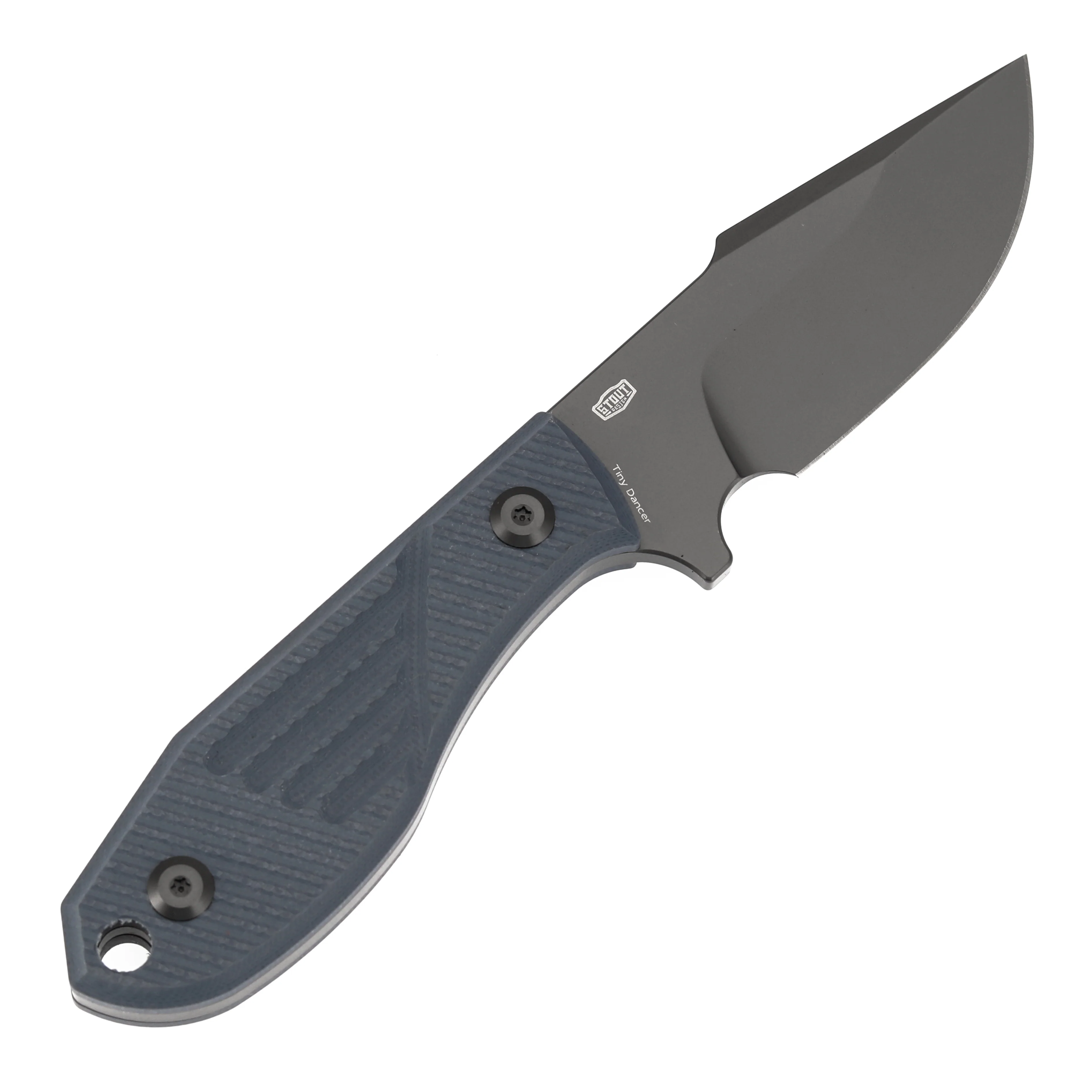 Tenable Tiny Dancer Fixed Blade – Light Gray G10 Handle – 3.17" Gray TiCn Coated D2 Blade – JB Stout Design – G014A3 - Image 5