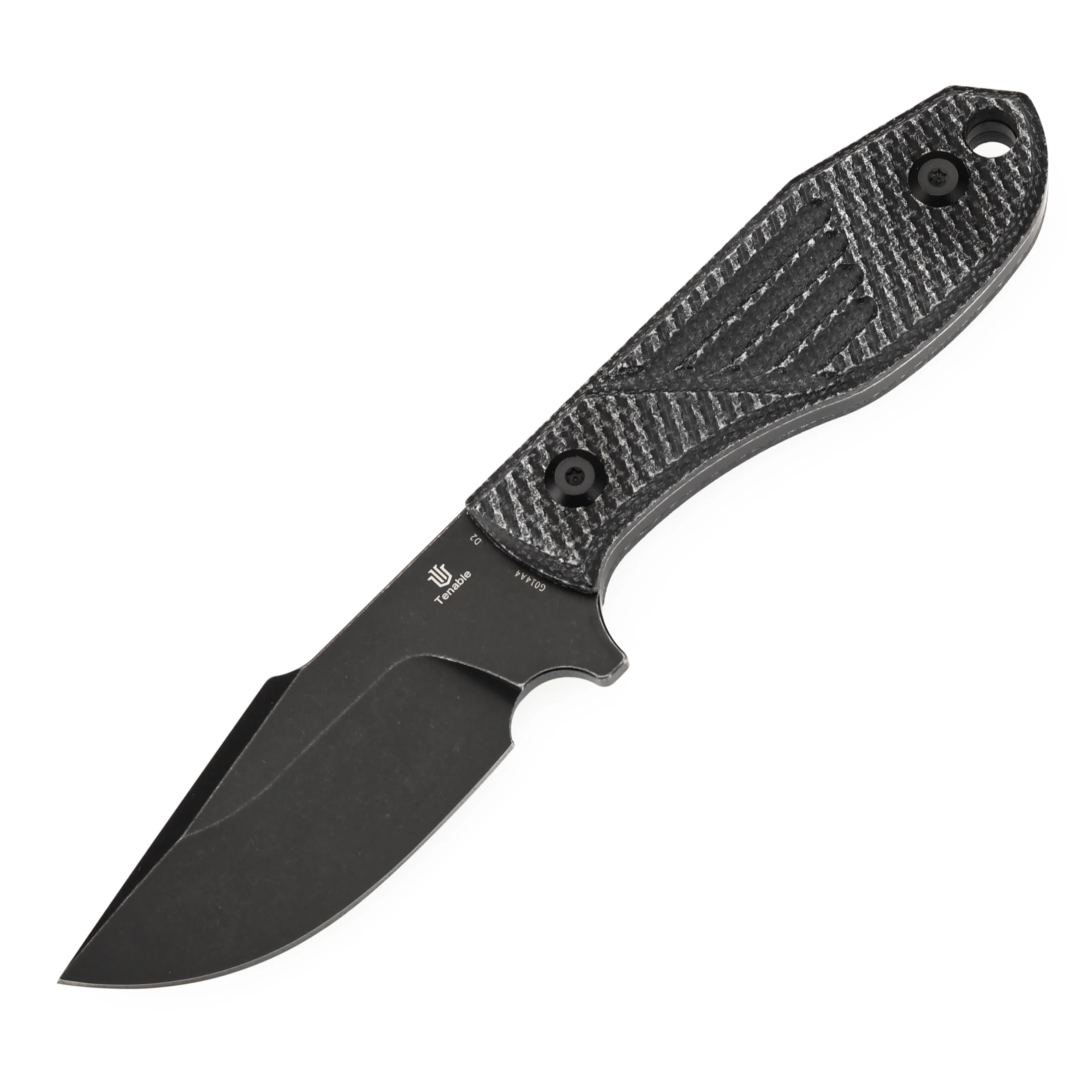 Tenable Tiny Dancer Fixed Blade – Black Micarta Handle – 3.17" Blackwash D2 Blade – JB Stout Design – G014A4 - Image 3