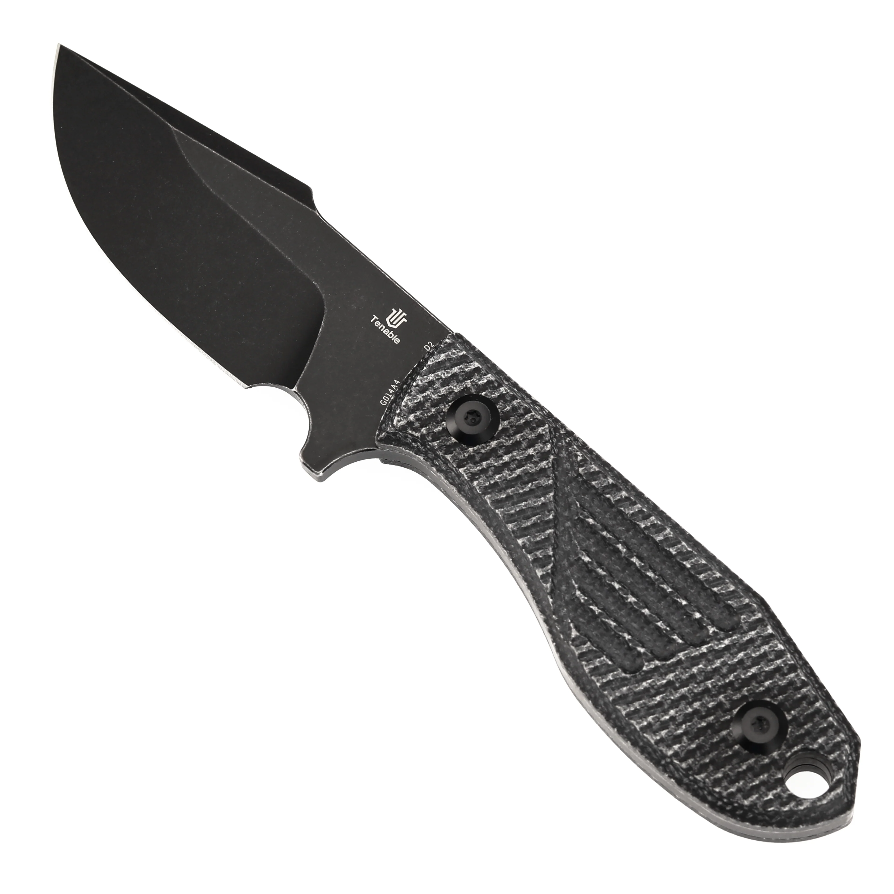 Tenable Tiny Dancer Fixed Blade – Black Micarta Handle – 3.17" Blackwash D2 Blade – JB Stout Design – G014A4 - Image 4