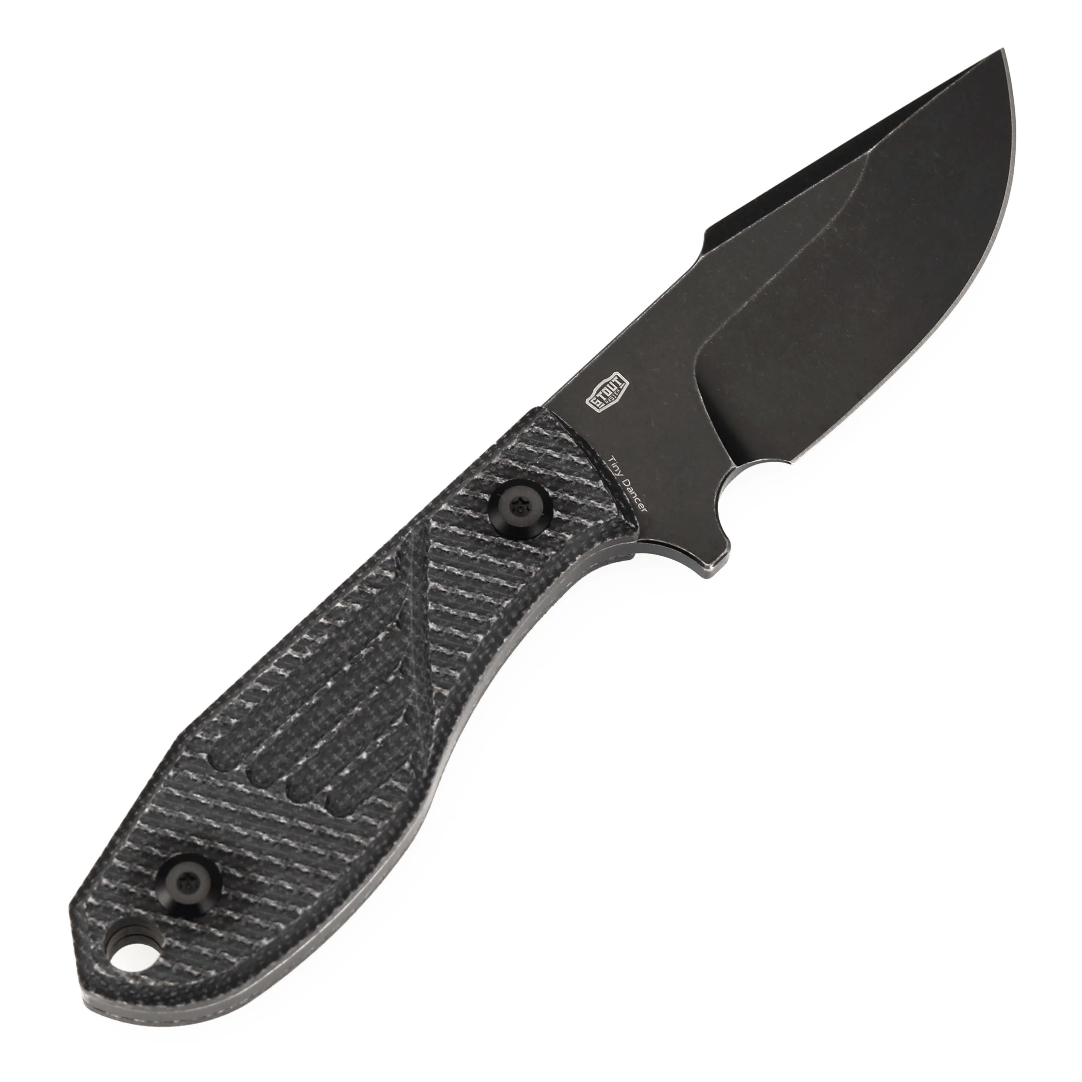 Tenable Tiny Dancer Fixed Blade – Black Micarta Handle – 3.17" Blackwash D2 Blade – JB Stout Design – G014A4 - Image 5