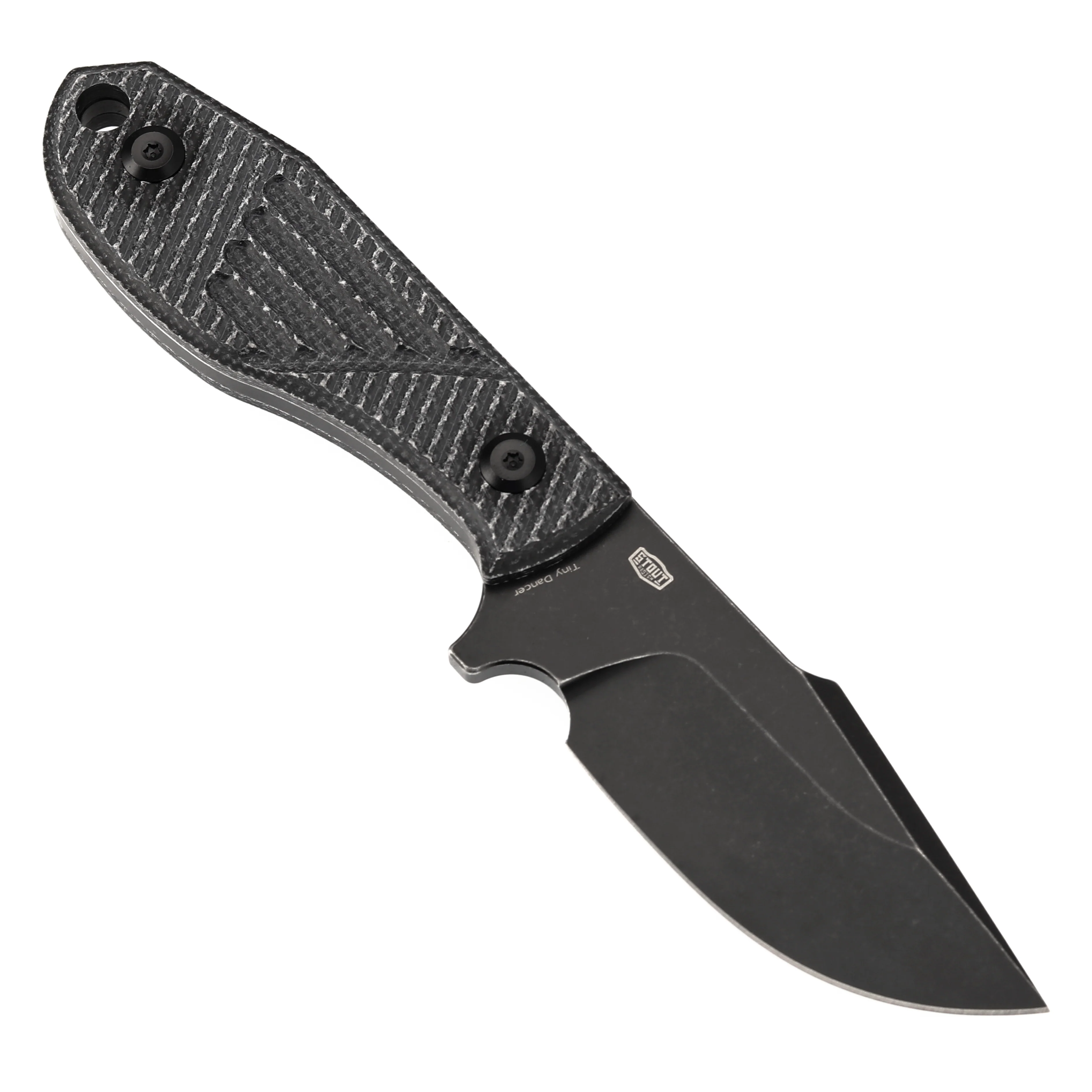 Tenable Tiny Dancer Fixed Blade – Black Micarta Handle – 3.17" Blackwash D2 Blade – JB Stout Design – G014A4 - Image 6