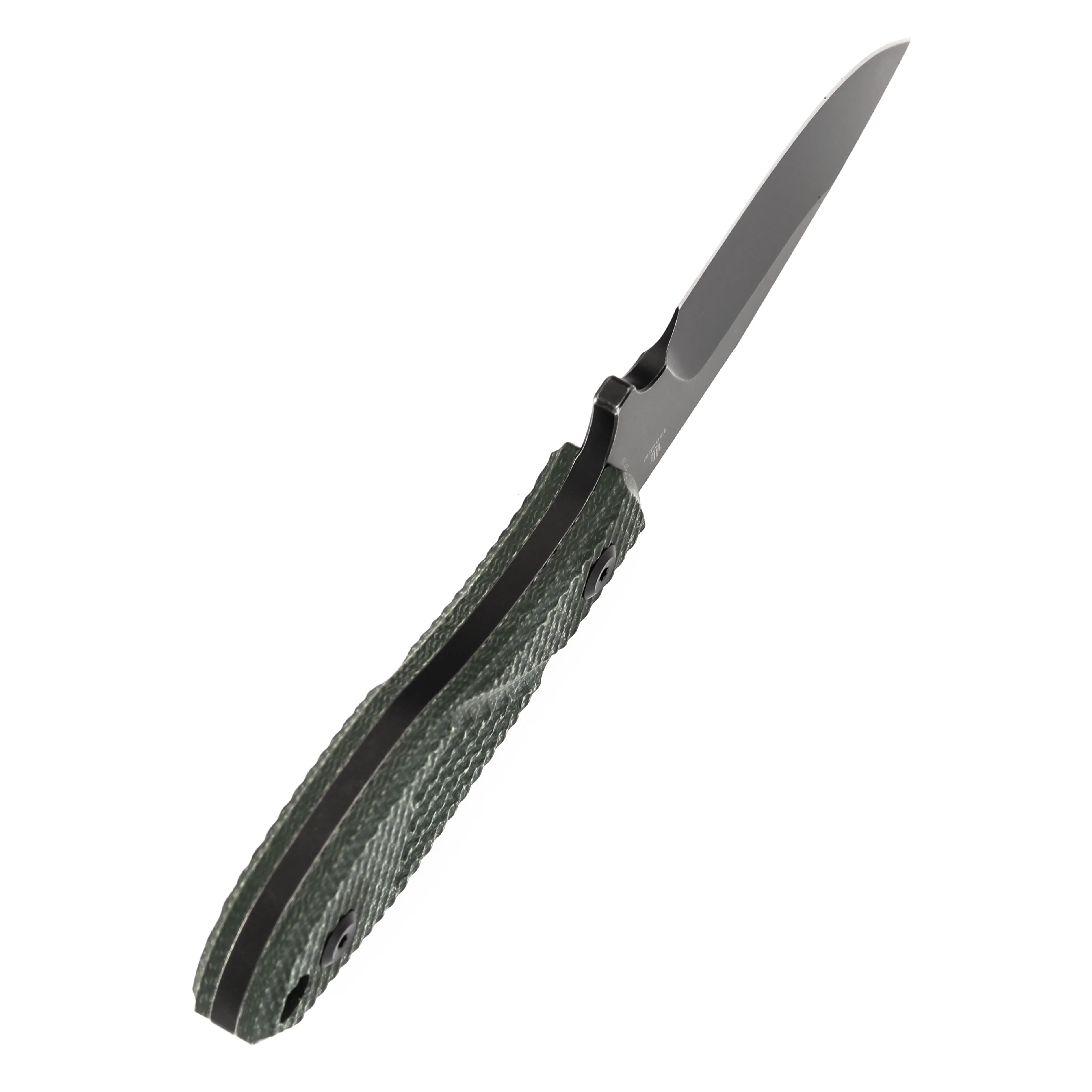 Tenable Tiny Dancer Fixed Blade –Green Micarta Handle – 3.17" Blackwash D2 Blade – JB Stout Design – G014A6 - Image 7